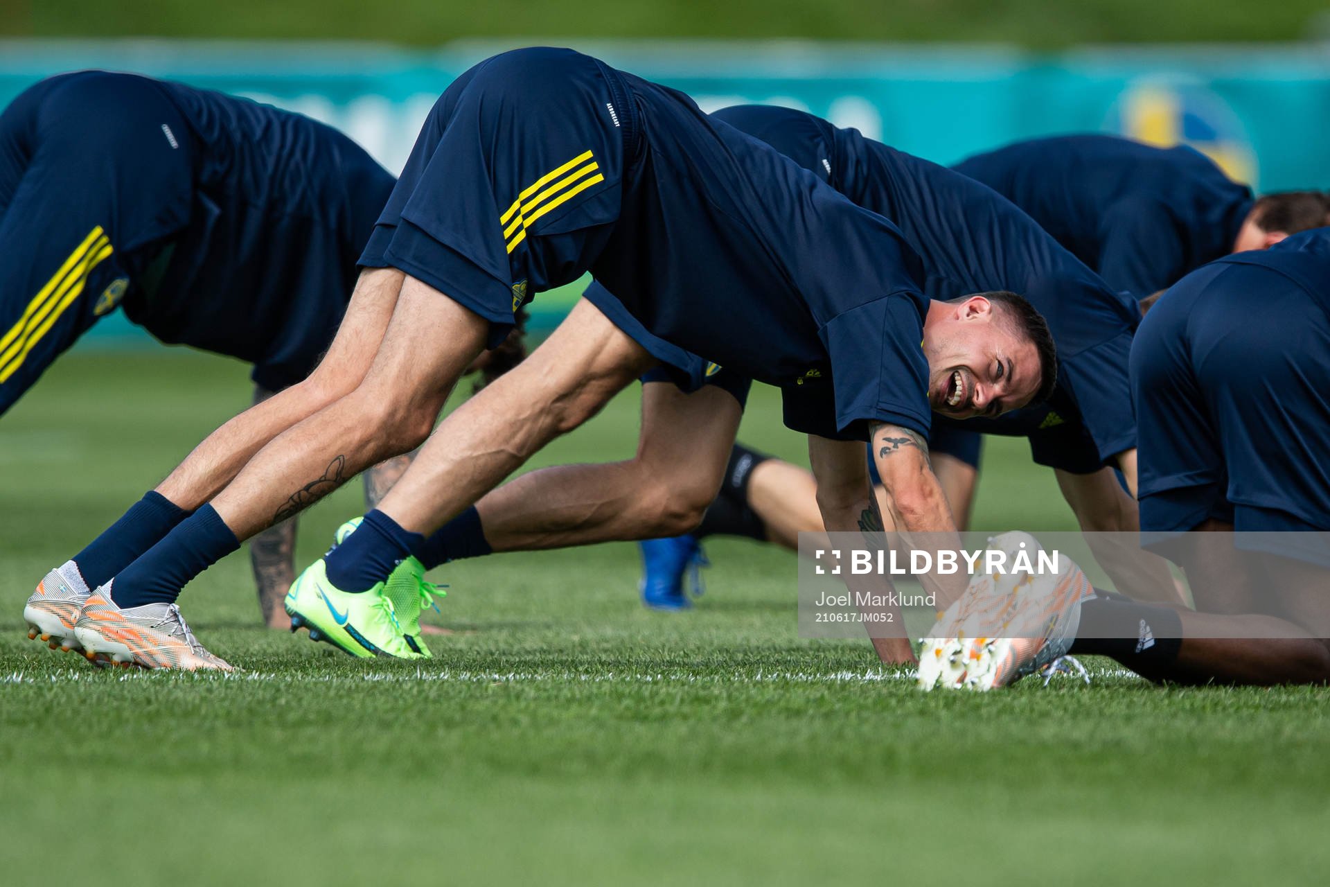 Mikael Lustig of the Swedish national football team at a