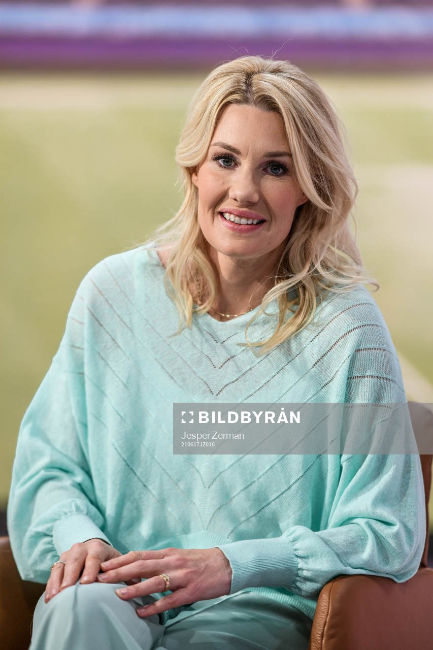 s Hanna Marklund i TV4:s EM-studio