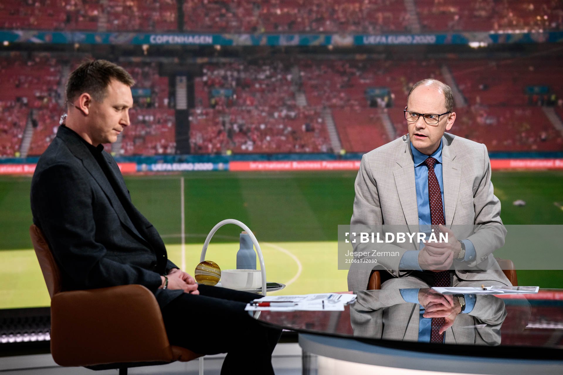 s Kim Källström och Lasse Granqvist i TV4:s EM-studio