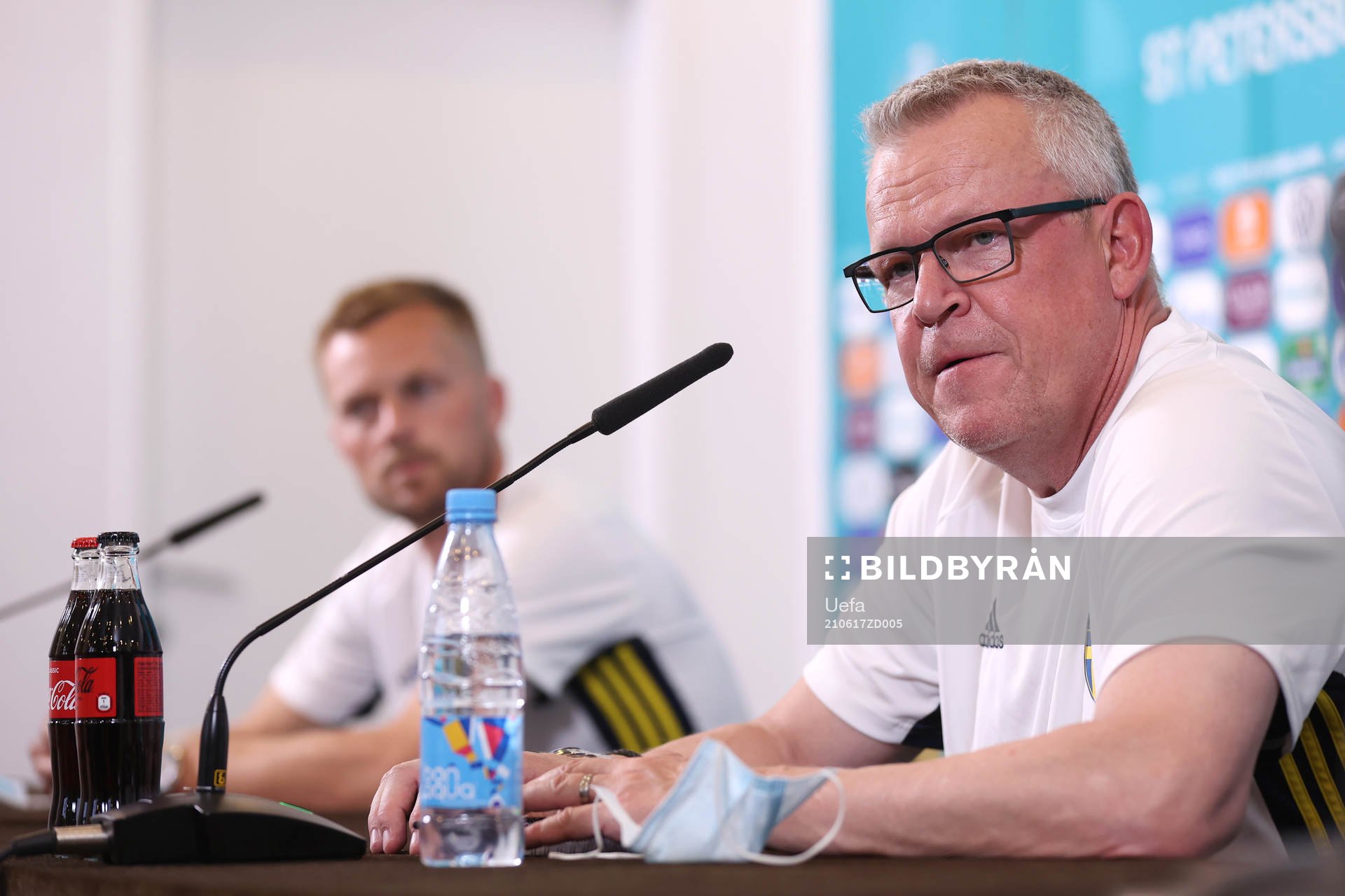 In this handout picture provided by UEFA Janne Andersson,