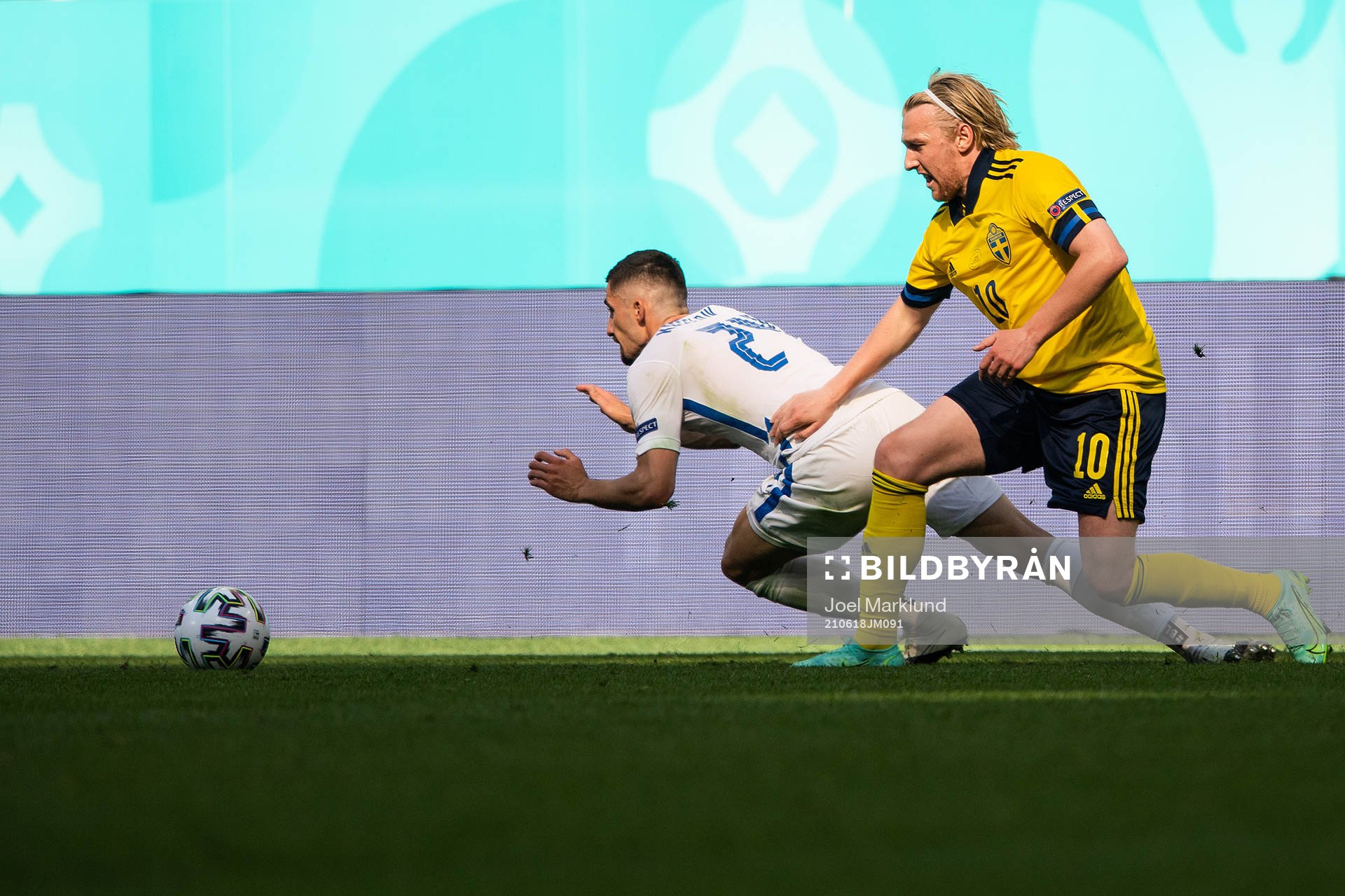 Martin Koscelnik of Slovakia and Emil Forsberg of Sweden