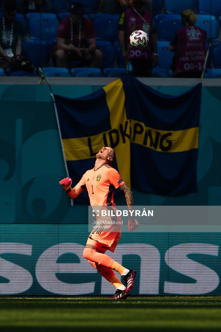 goalkeeper Robin Olsen of Sweden
