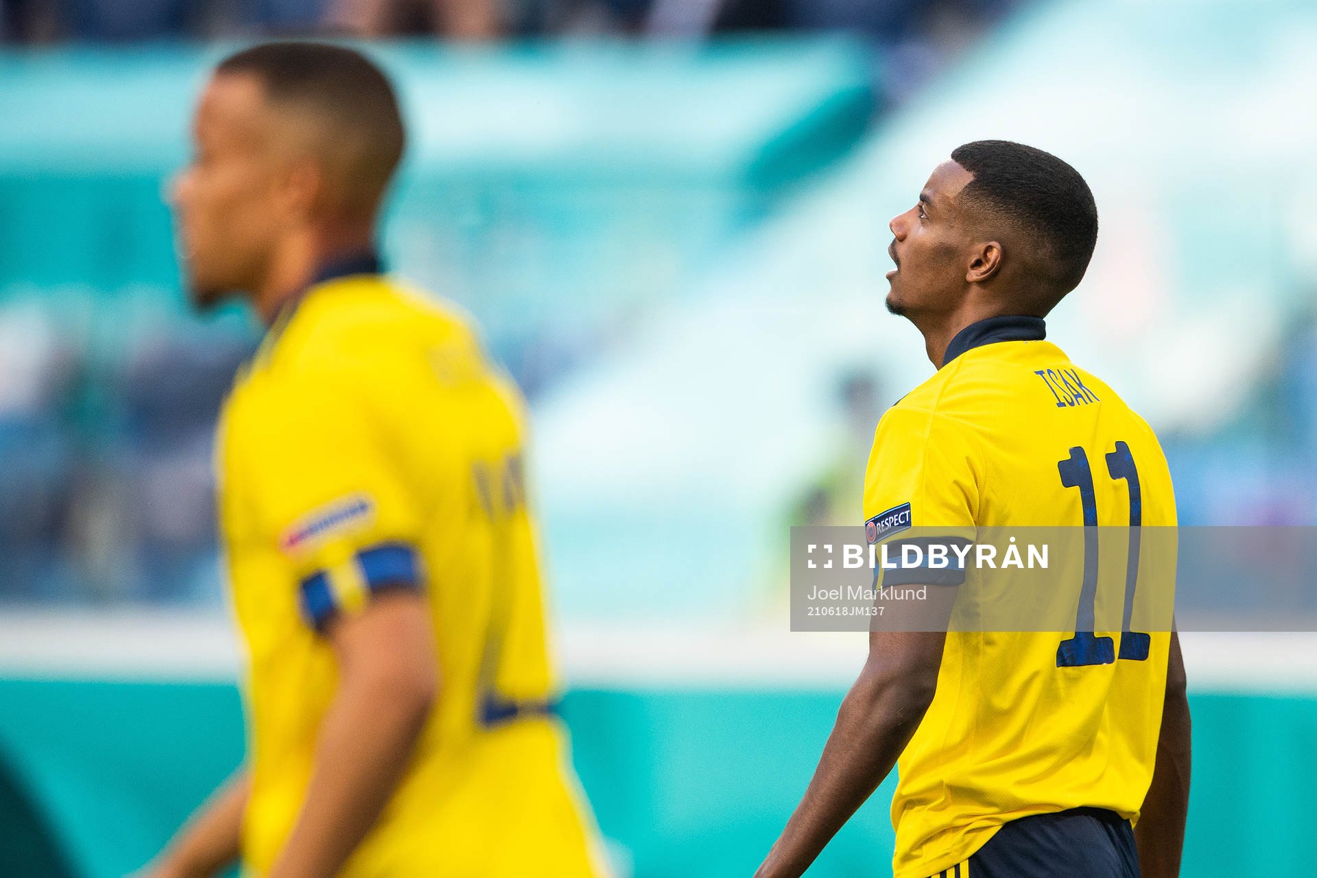 Alexander Isak of Sweden looks dejected