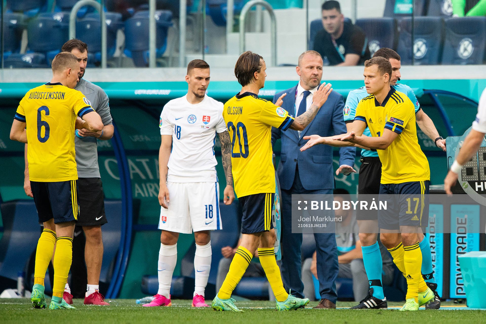 Kristoffer Olsson is substituted for Viktor Claesson of