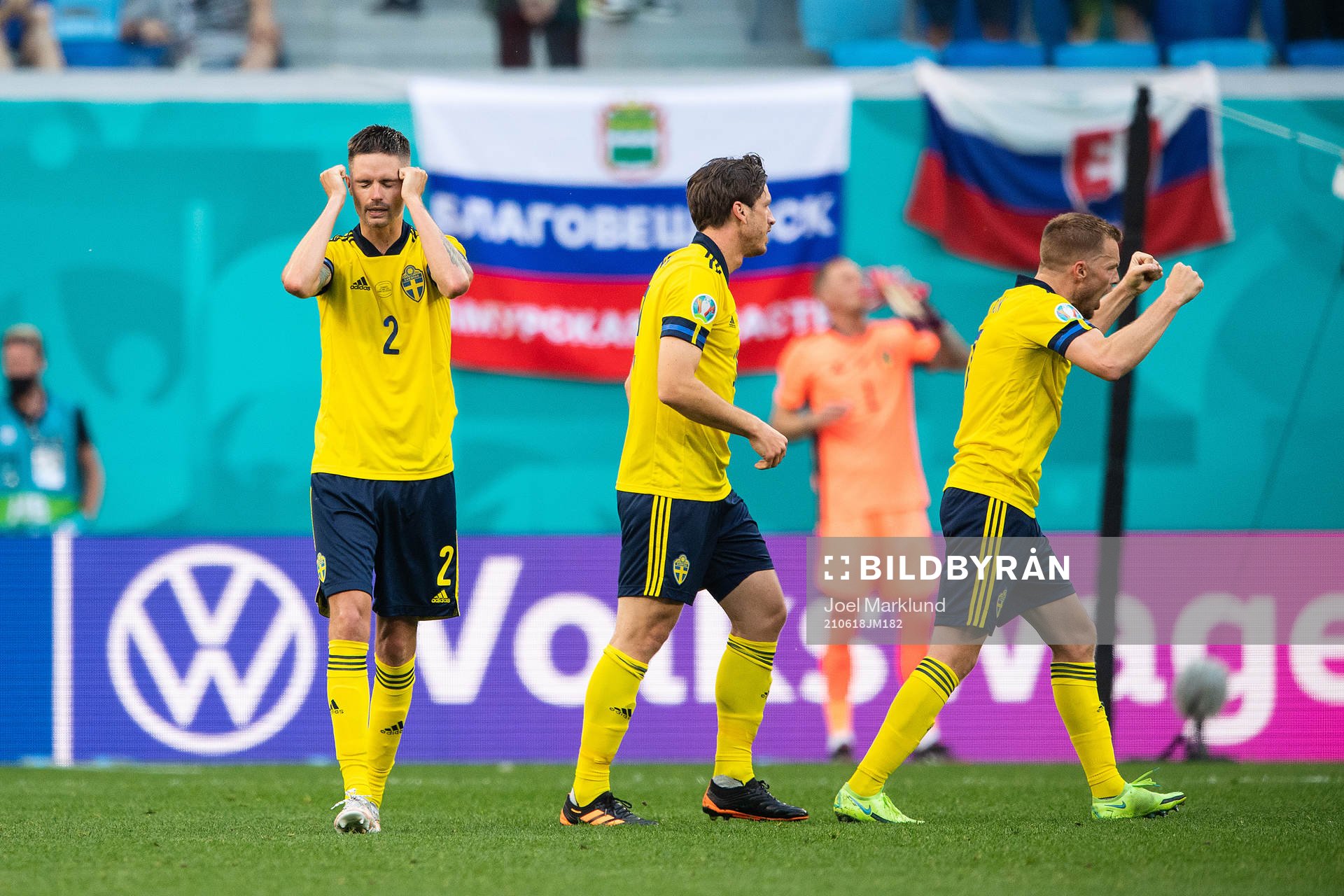 Mikael Lustig, Gustav Svensson and Sebastian Larsson of