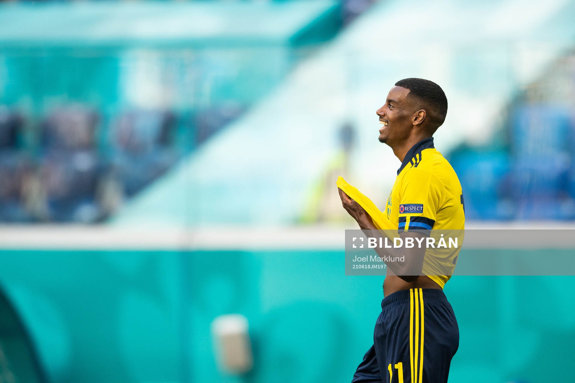 Alexander Isak of Sweden looks dejected