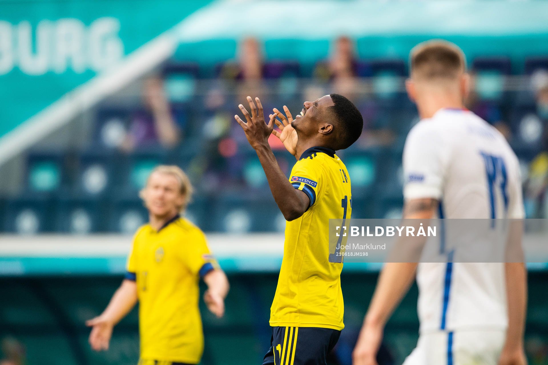 Alexander Isak of Sweden looks dejected