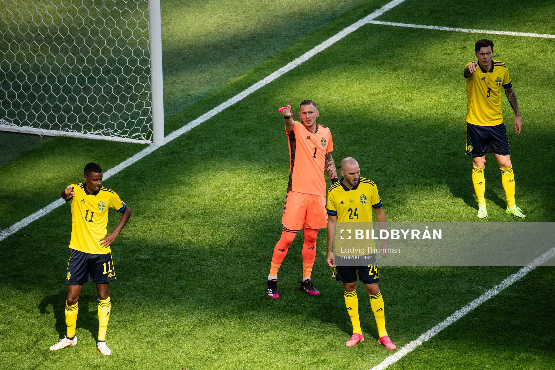 Alexander Isak, goalkeeper Robin Olsen, Marcus Danielson