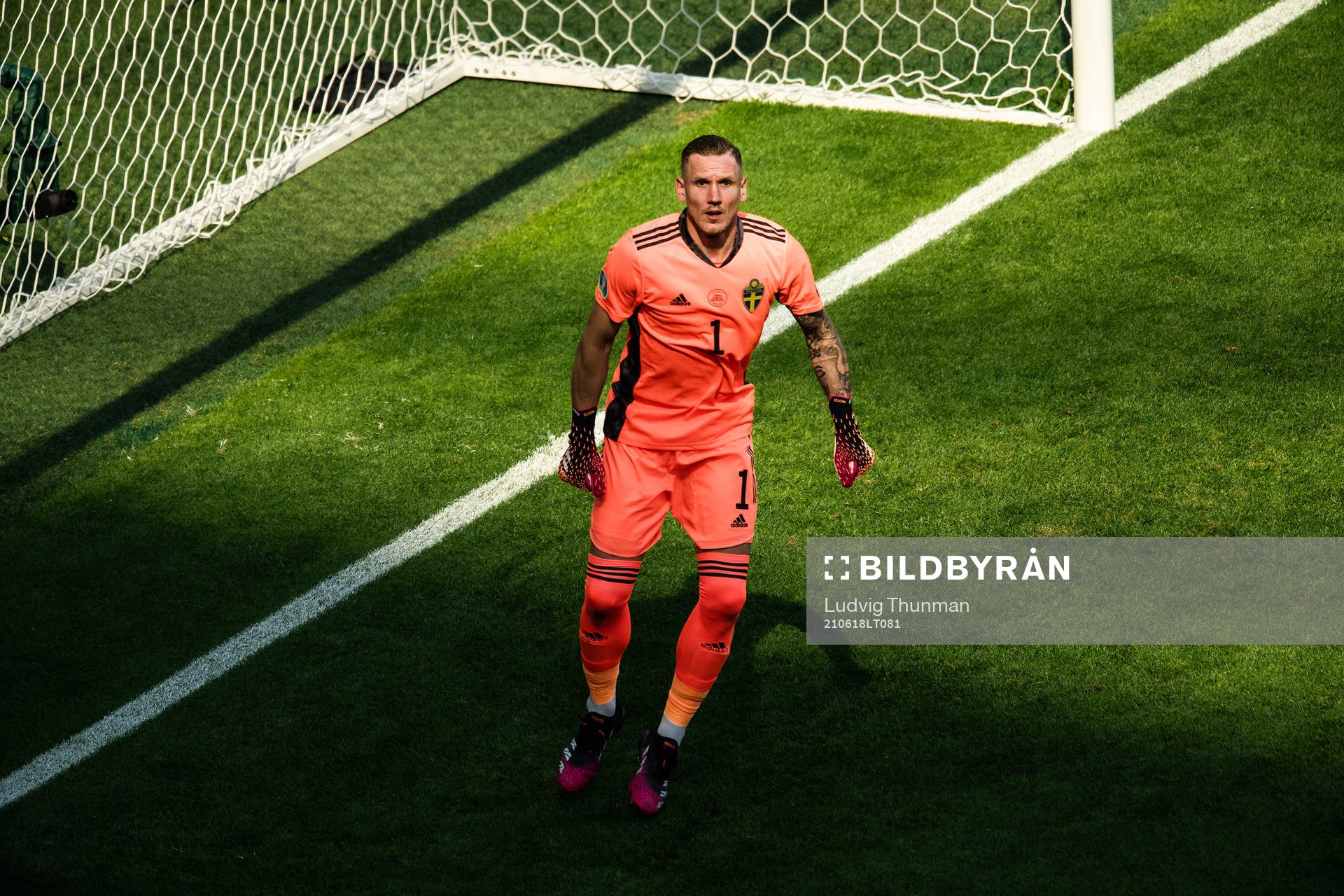 goalkeeper Robin Olsen of Sweden