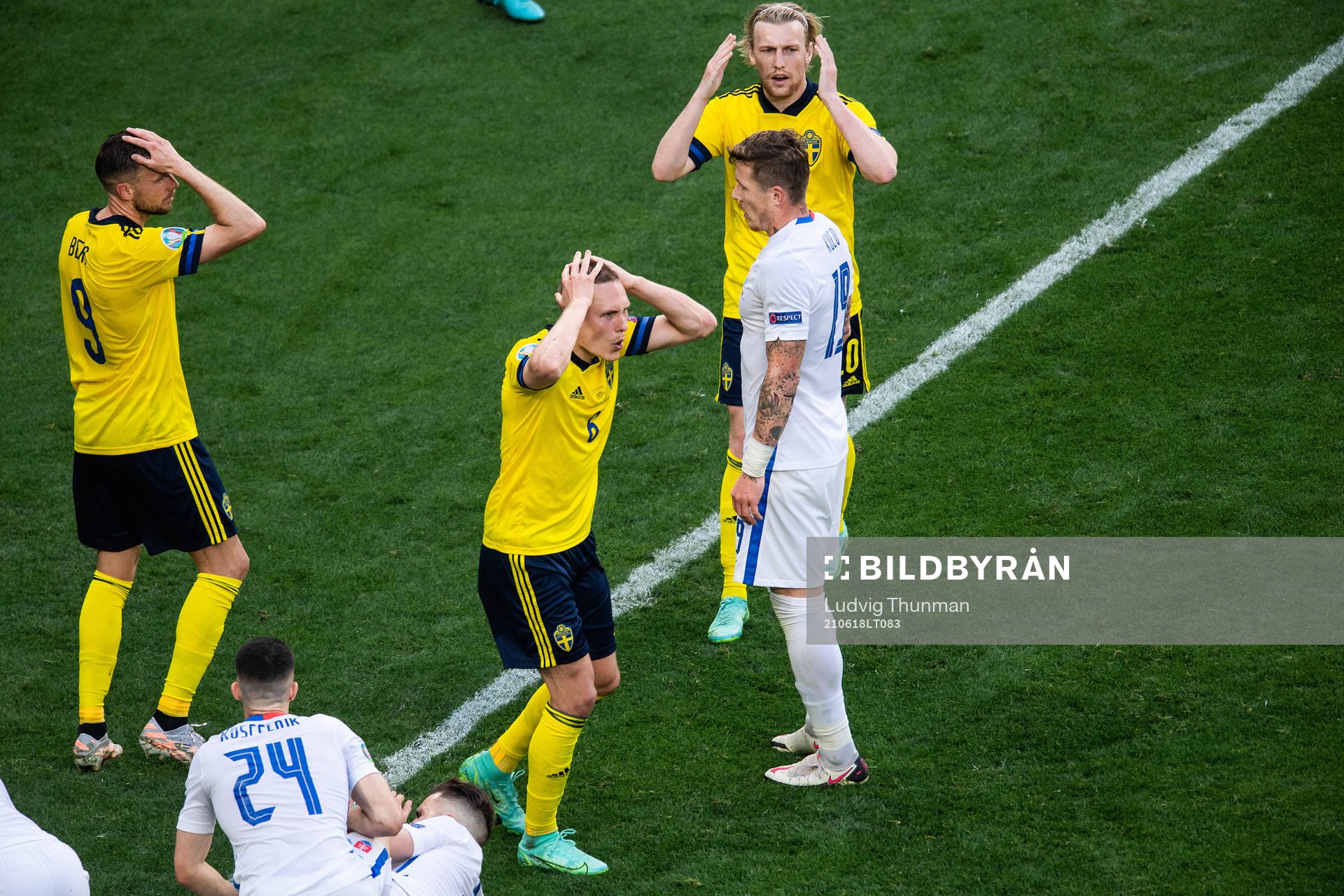 Marcus Berg, Emil Forsberg and Ludwig Augustinsson of