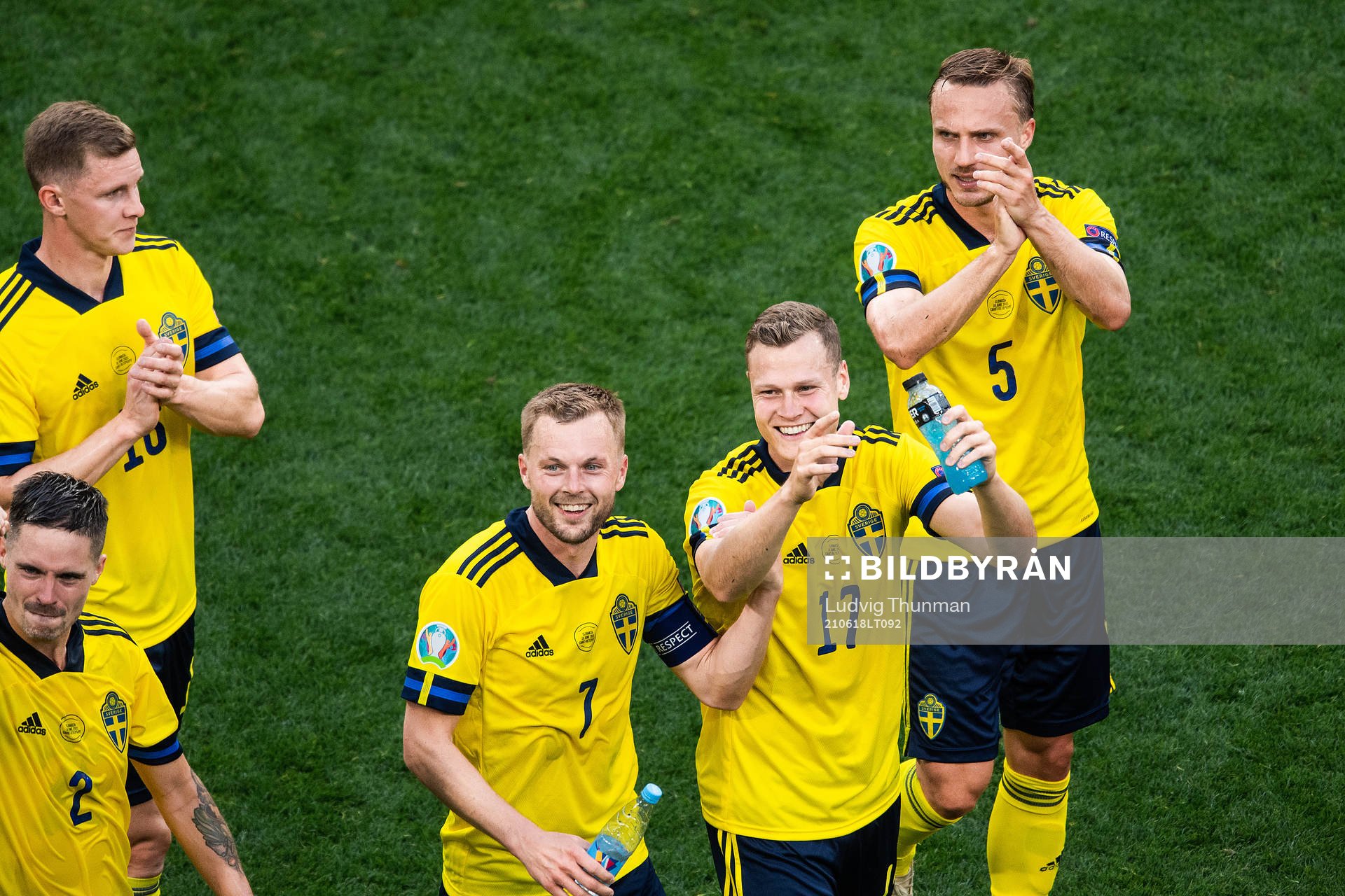 Sebastian Larsson, Viktor Claesson and Pierre Bengtsson of