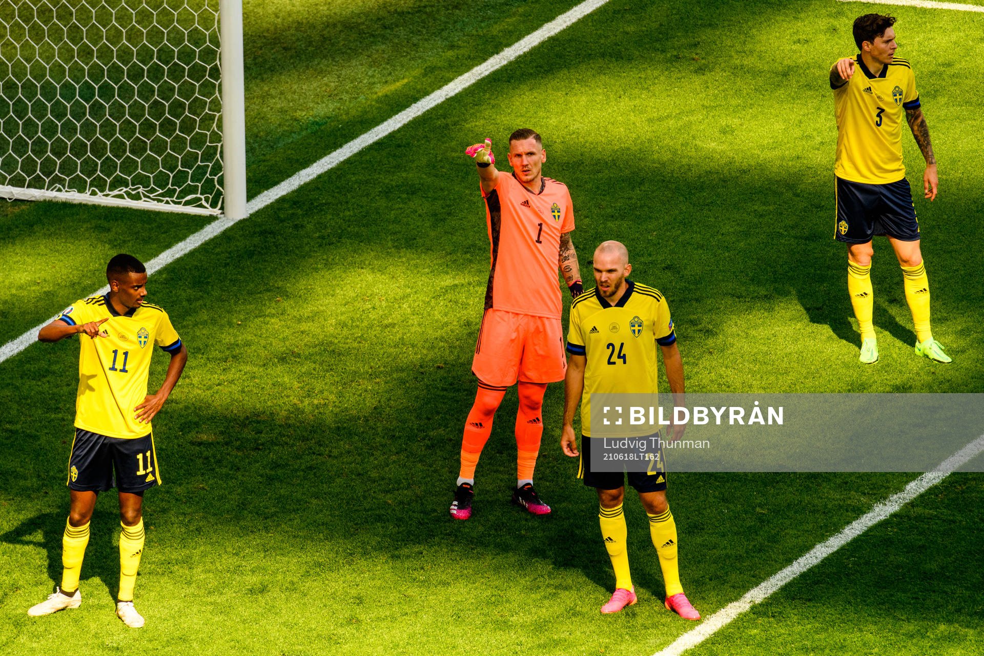 Alexander Isak, goalkeeper Robin Olsen, Marcus Danielson