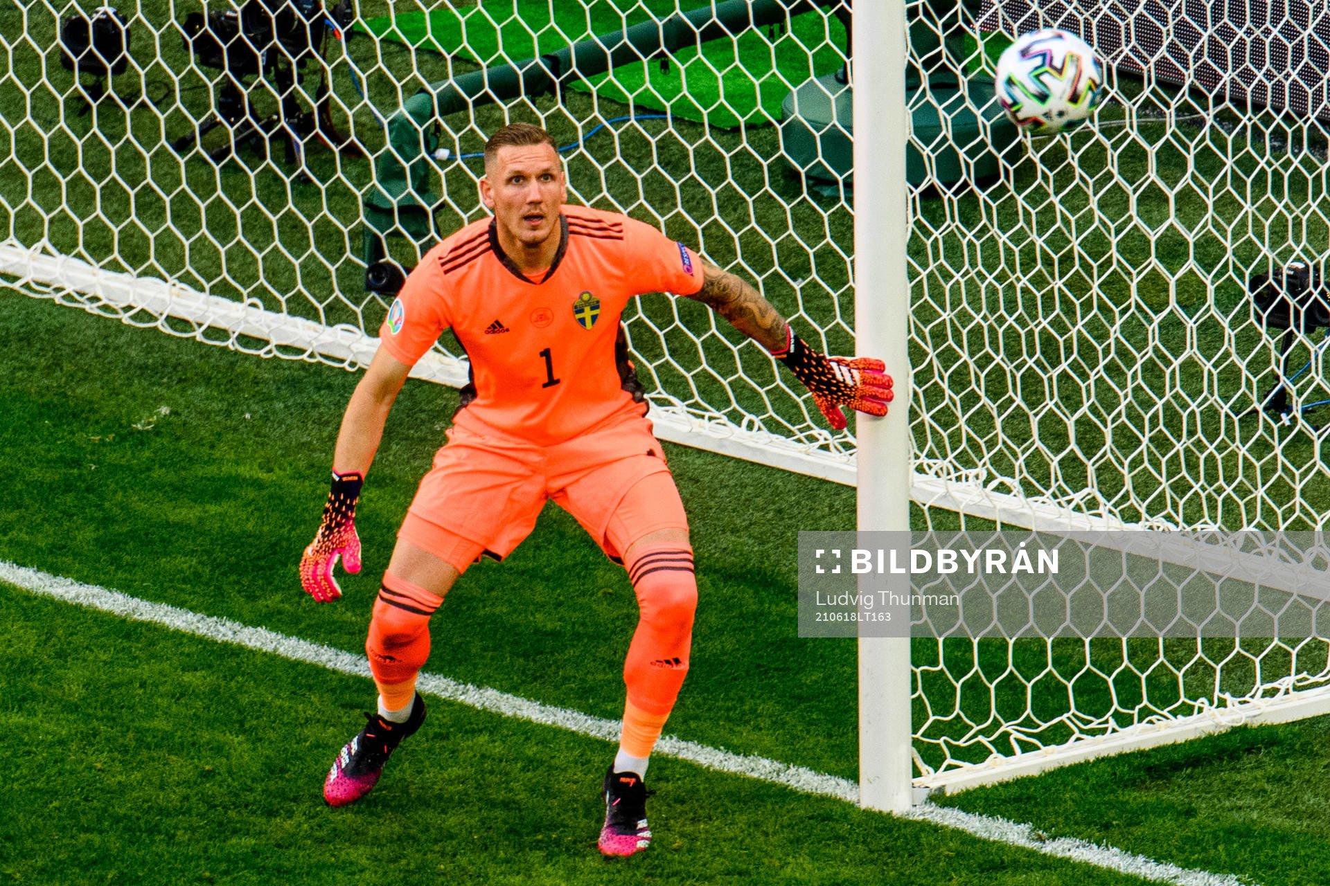 Goalkeeper Robin Olsen of Sweden
