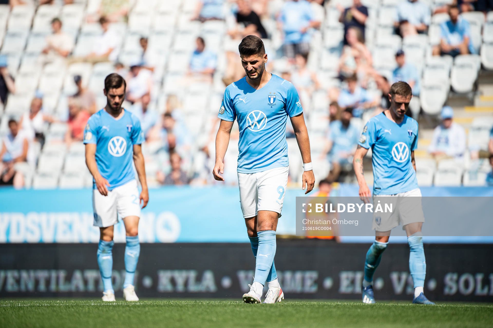 Malmö FFs Adi Nalic, Antonio Colak och Sören Rieks deppar