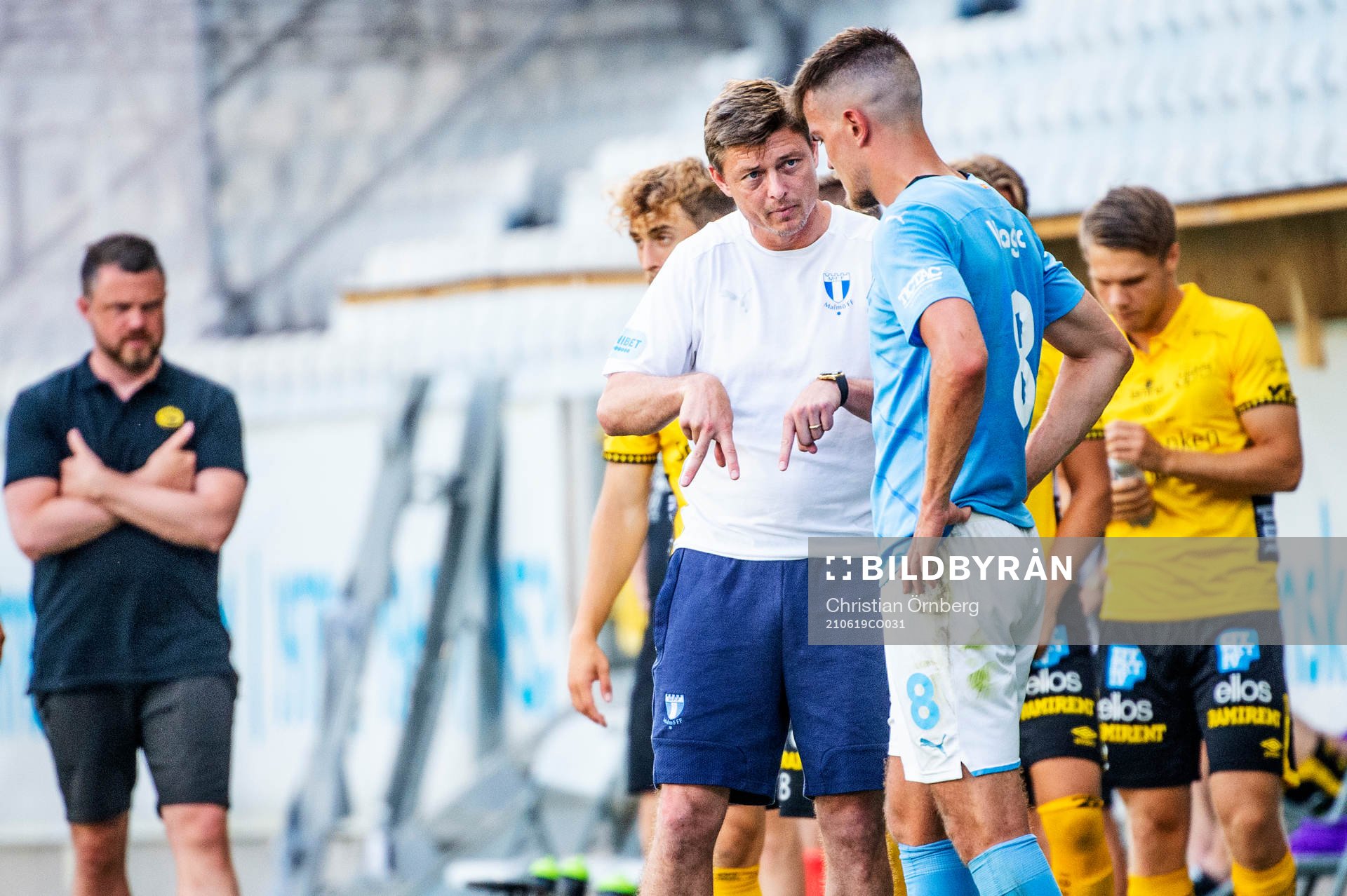 Malmö FFs huvudtränare Jon Dahl Tomasson och Pavle Vagic
