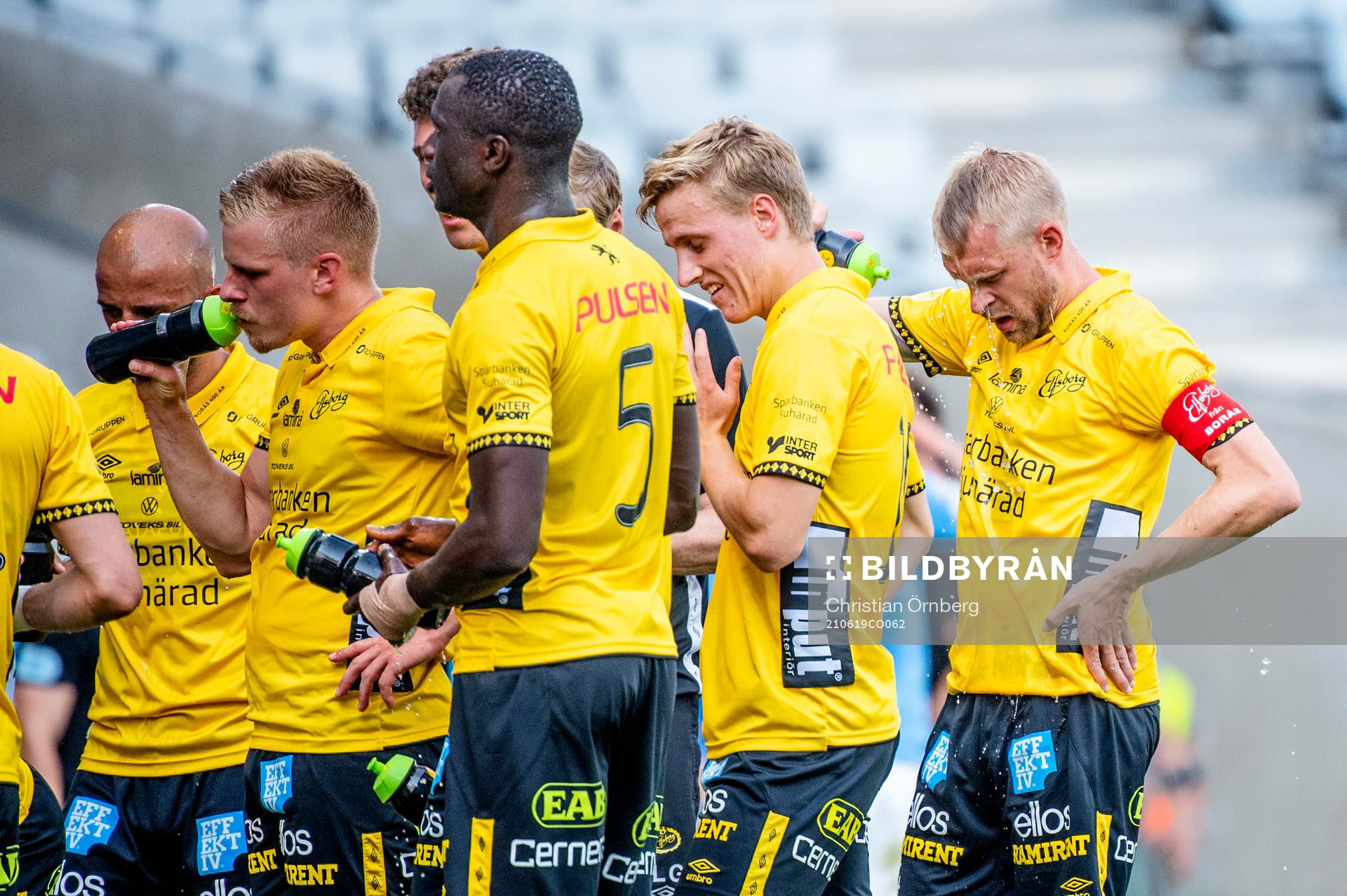 Elfsborgs spelare dricker vatten