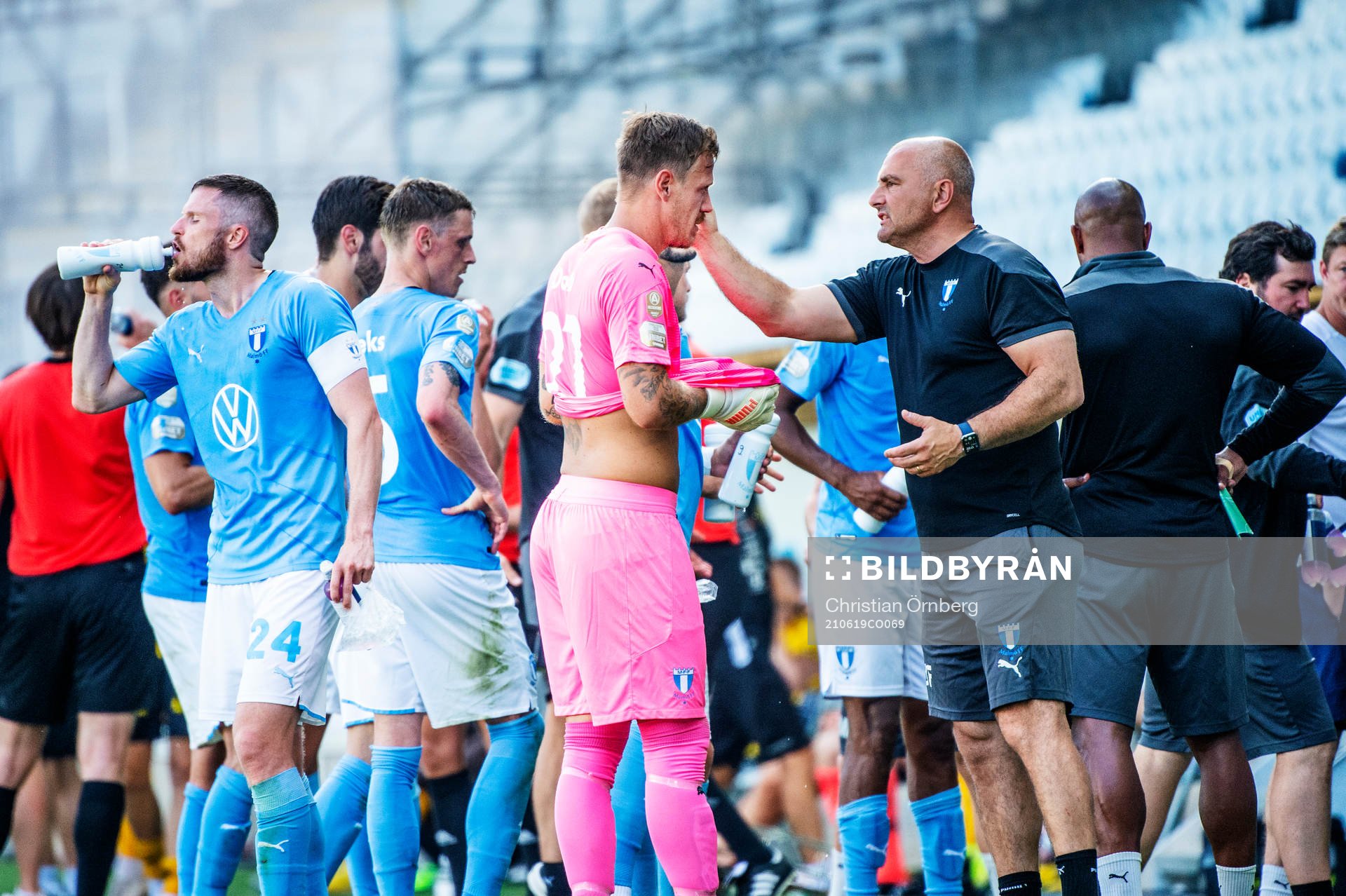 Malmö FFs målvakt Johan Dahlin och målvaktstränare