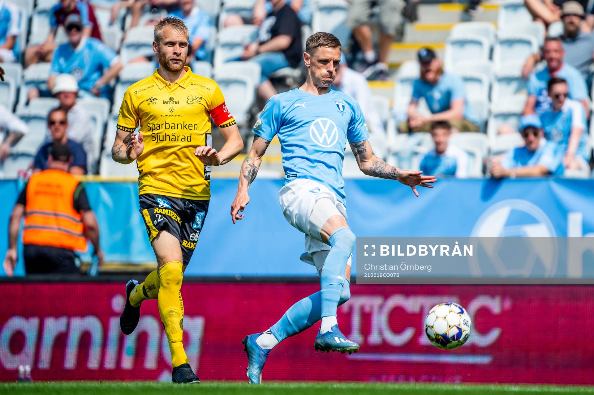 Malmö FFs Sören Rieks och Elfsborgs Johan Larsson
