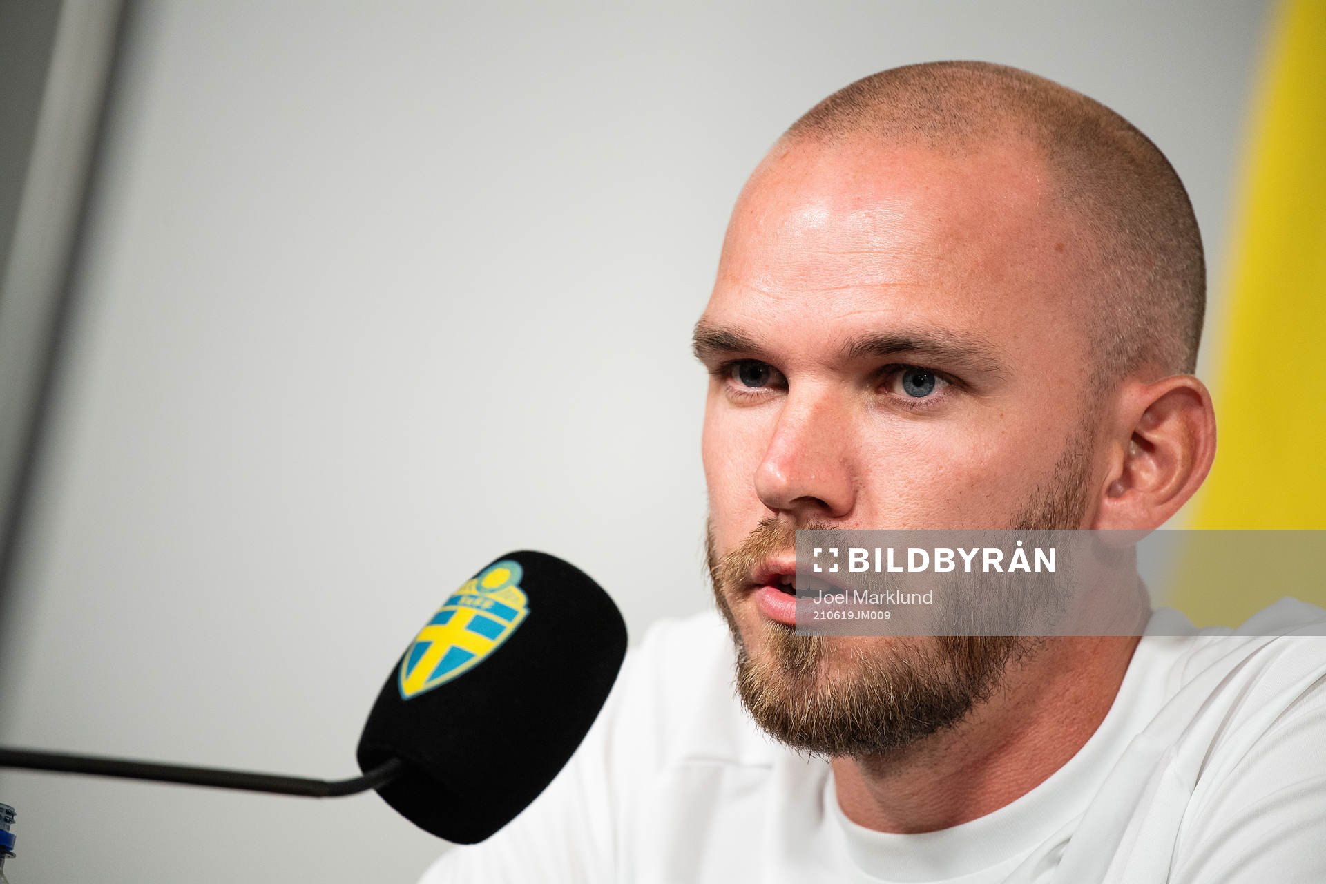 Marcus Danielson of the Swedish national football team at a