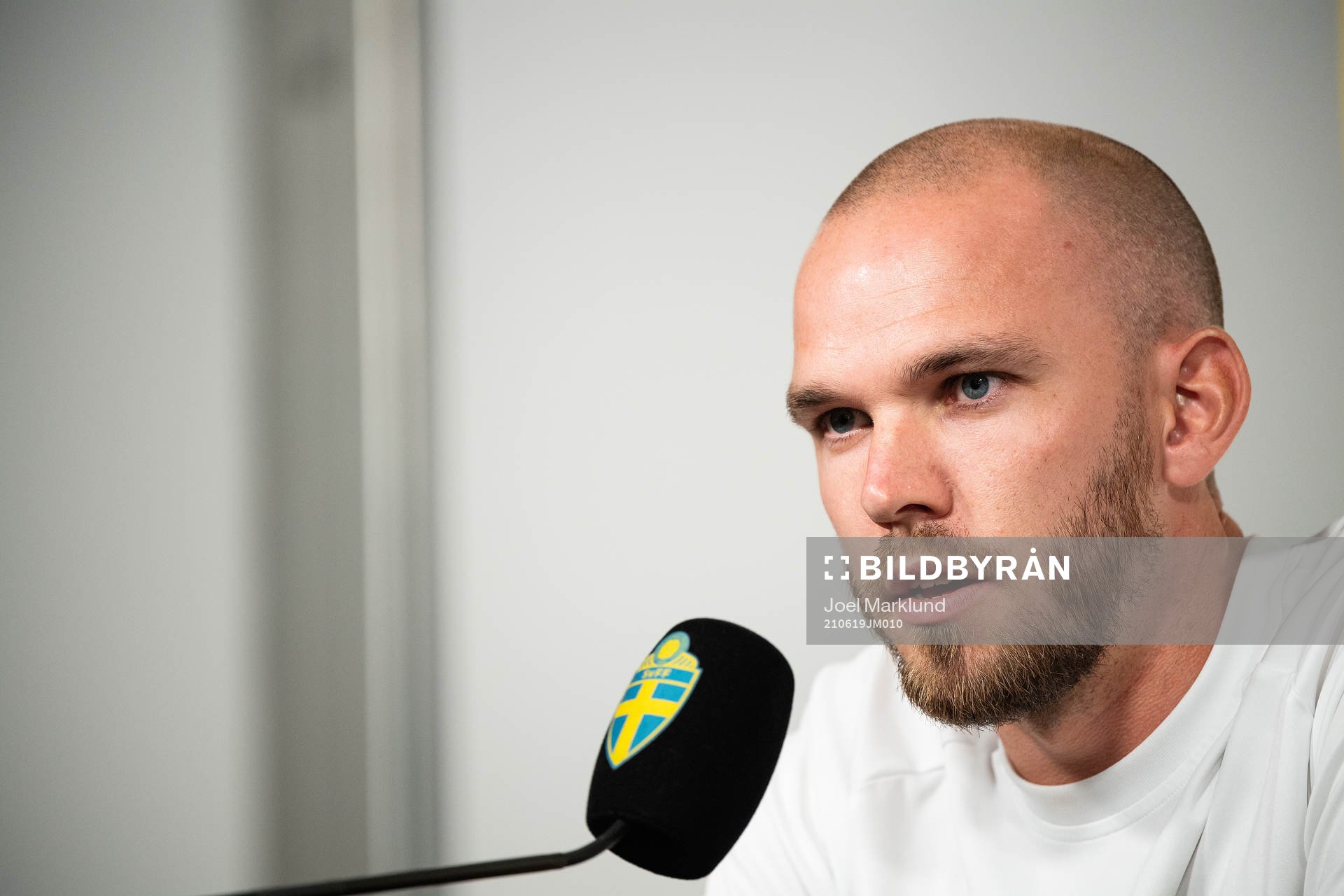 Marcus Danielson of the Swedish national football team at a