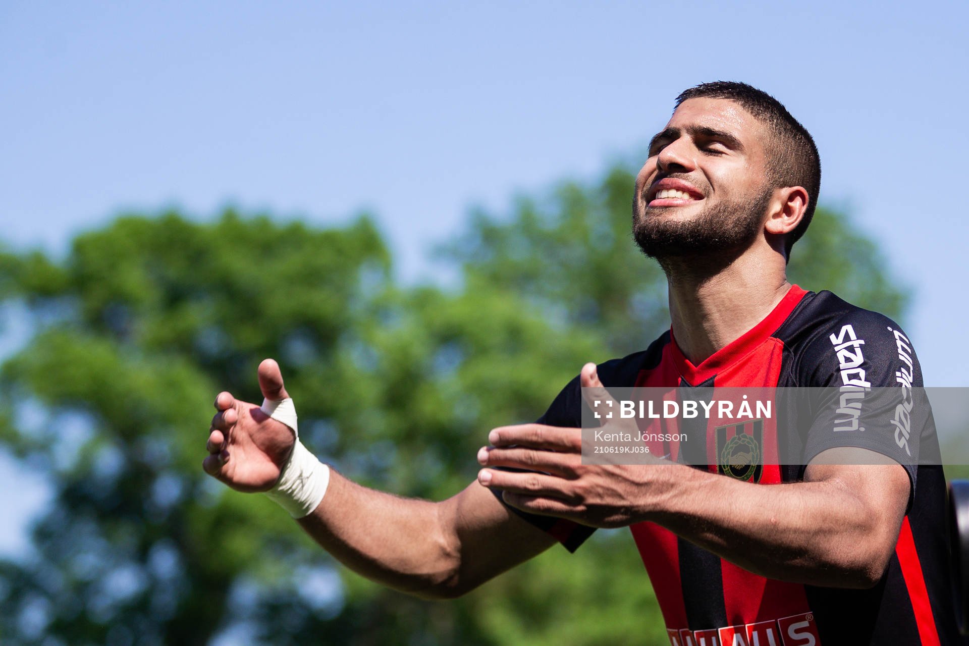 Brommapojkarnas Omar Faraj reagerar