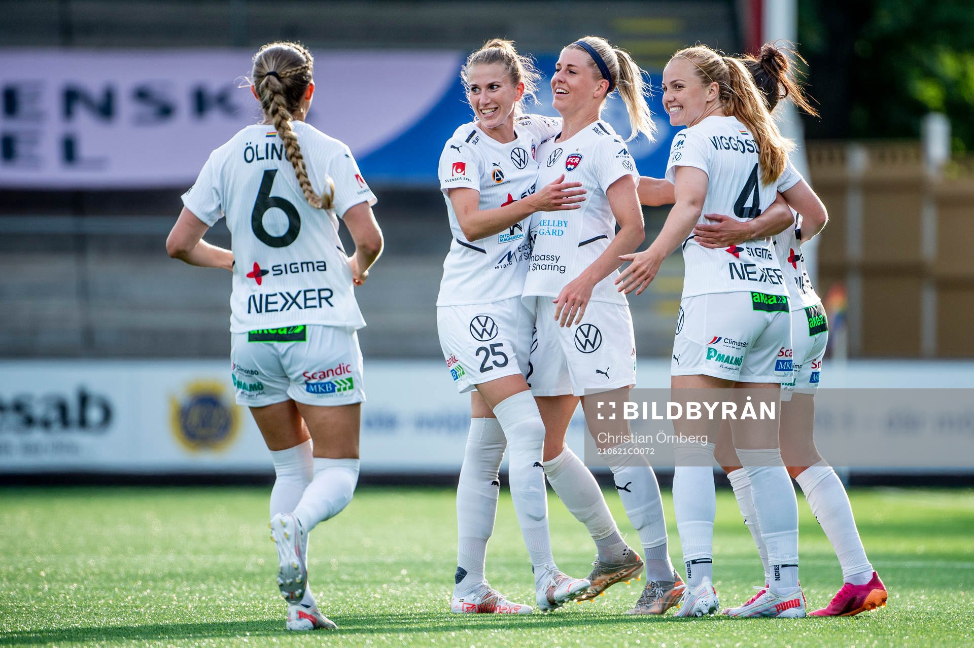 Rosengårds Emma Berglund, Olivia Schough, Glódís Perla