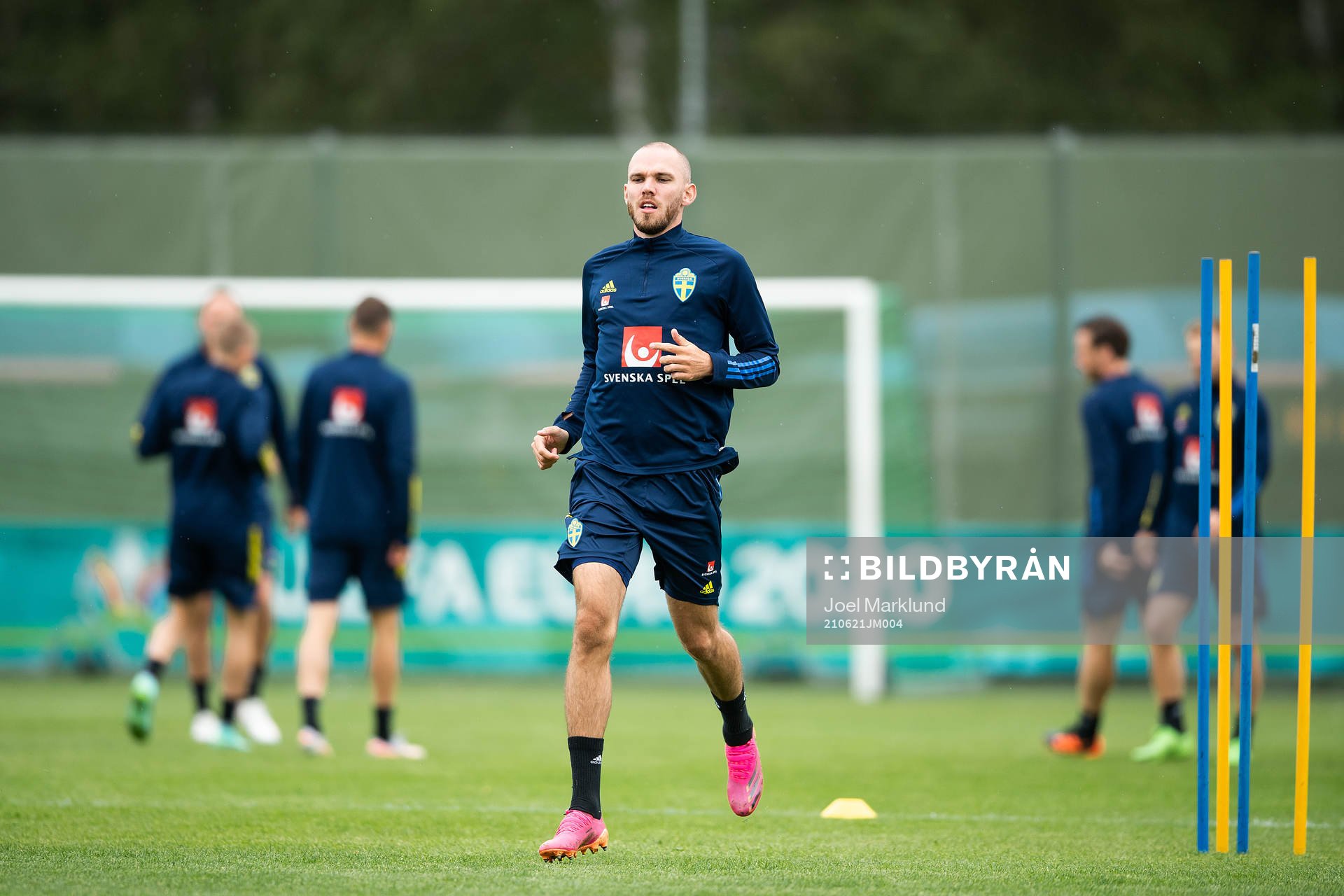 Marcus Danielson of the Swedish national football team at a
