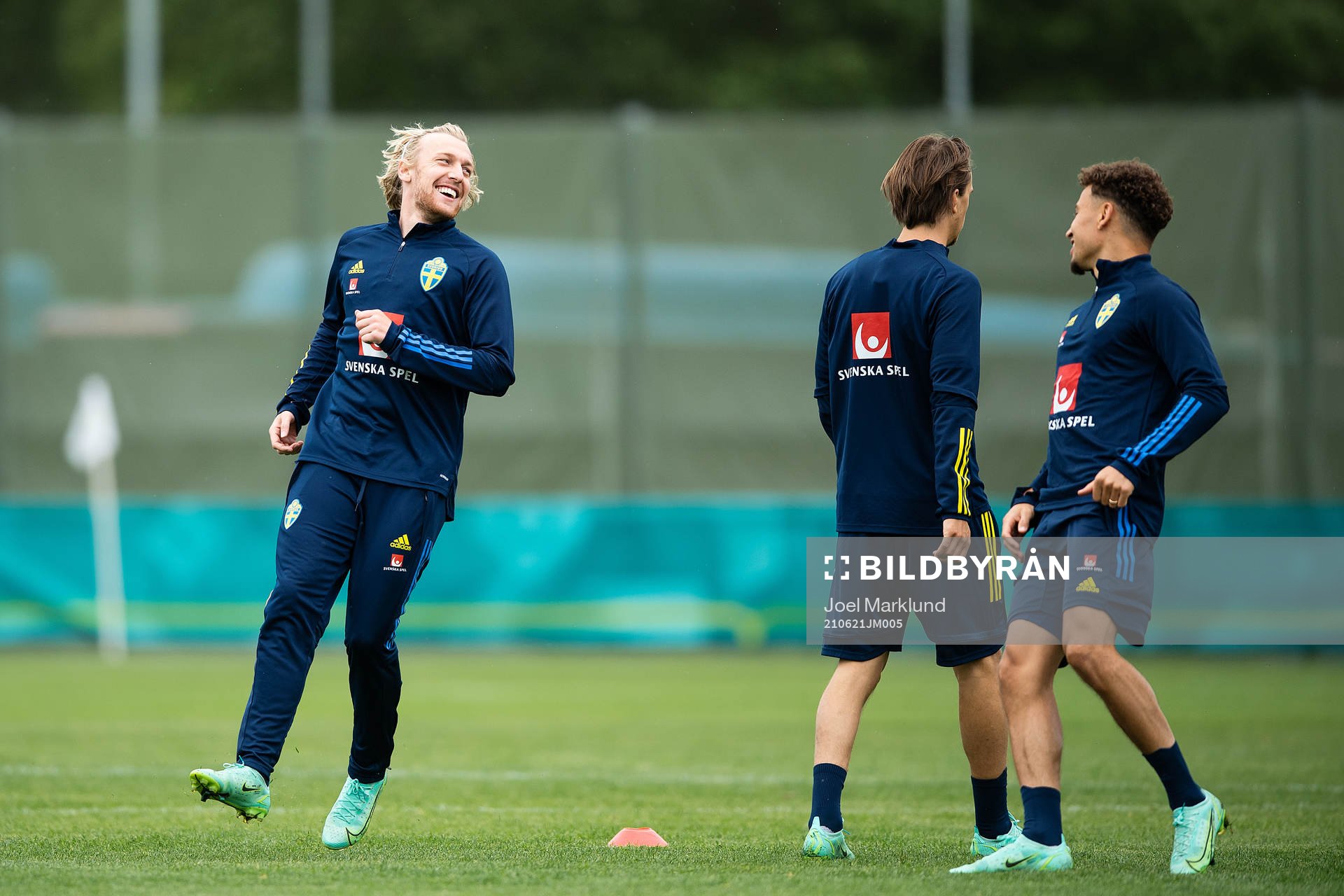 Emil Forsberg and Jordan Larsson of the Swedish national