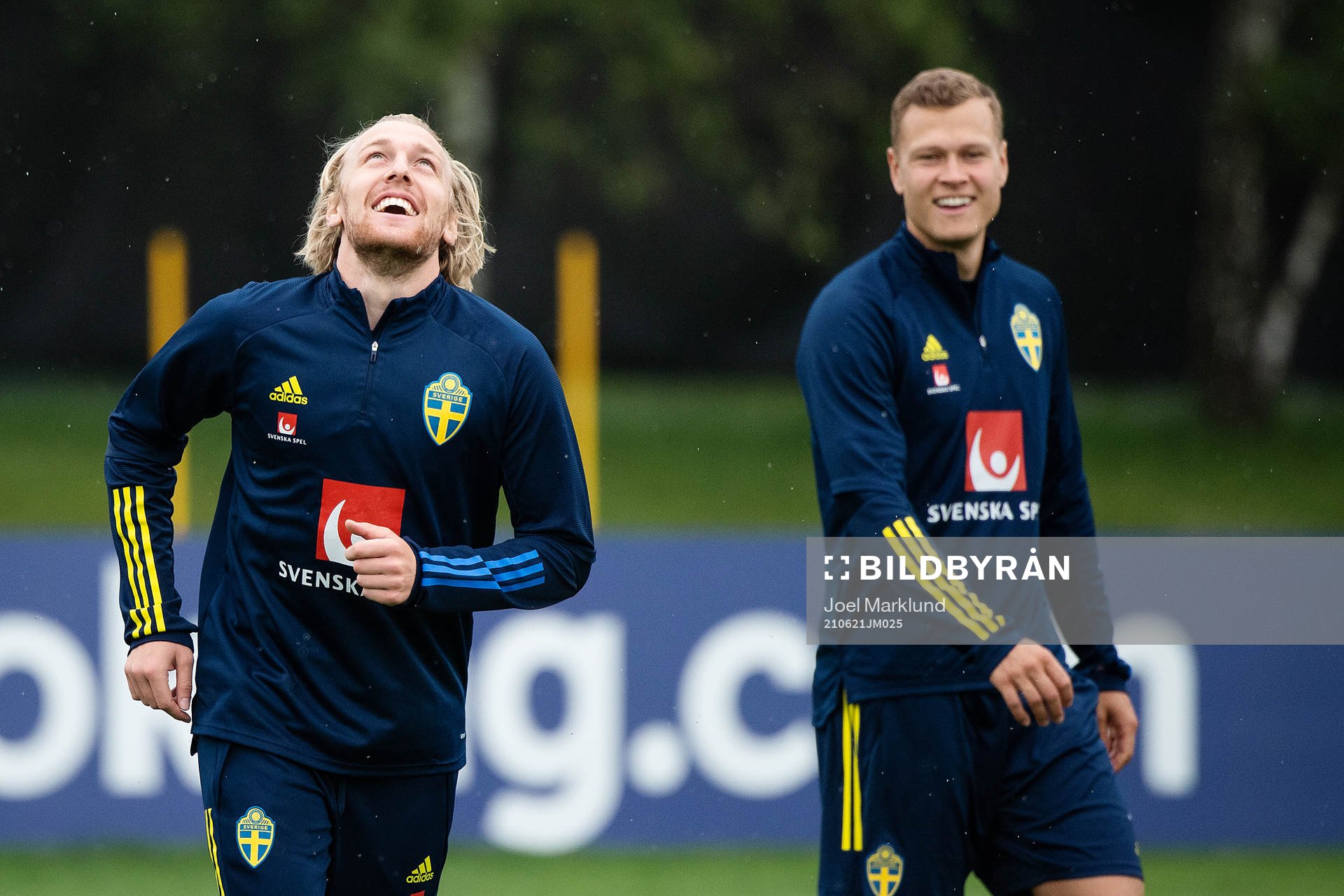 Emil Forsberg and Viktor Claesson of the Swedish national