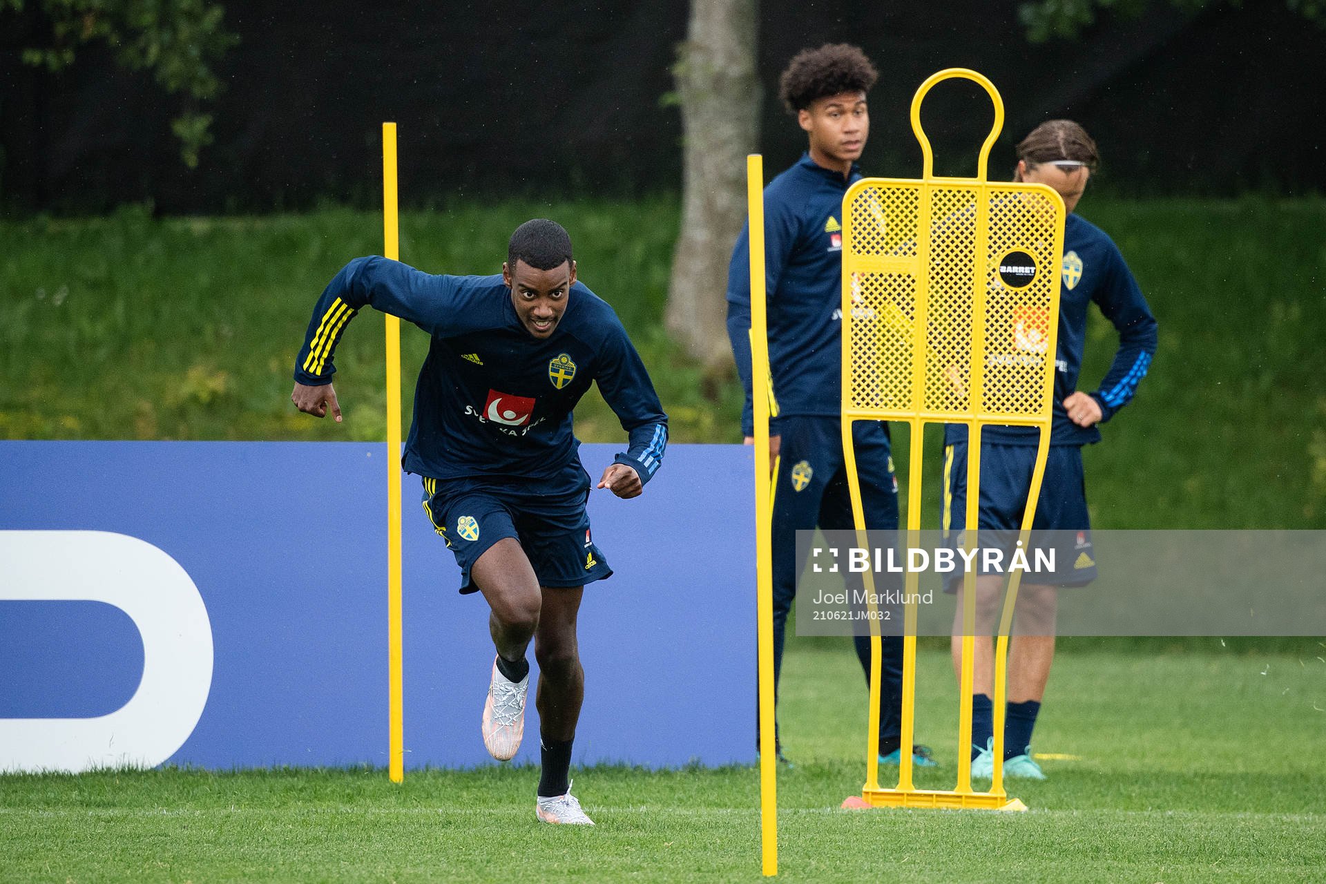 Alexander Isak of the Swedish national football team at a
