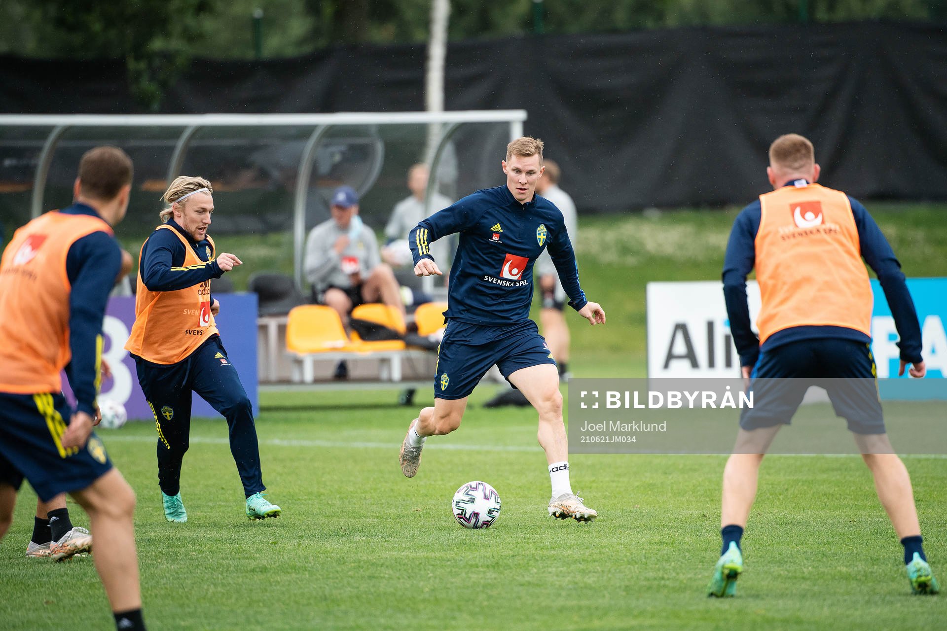 Emil Forsberg and Emil Krafth of the Swedish national