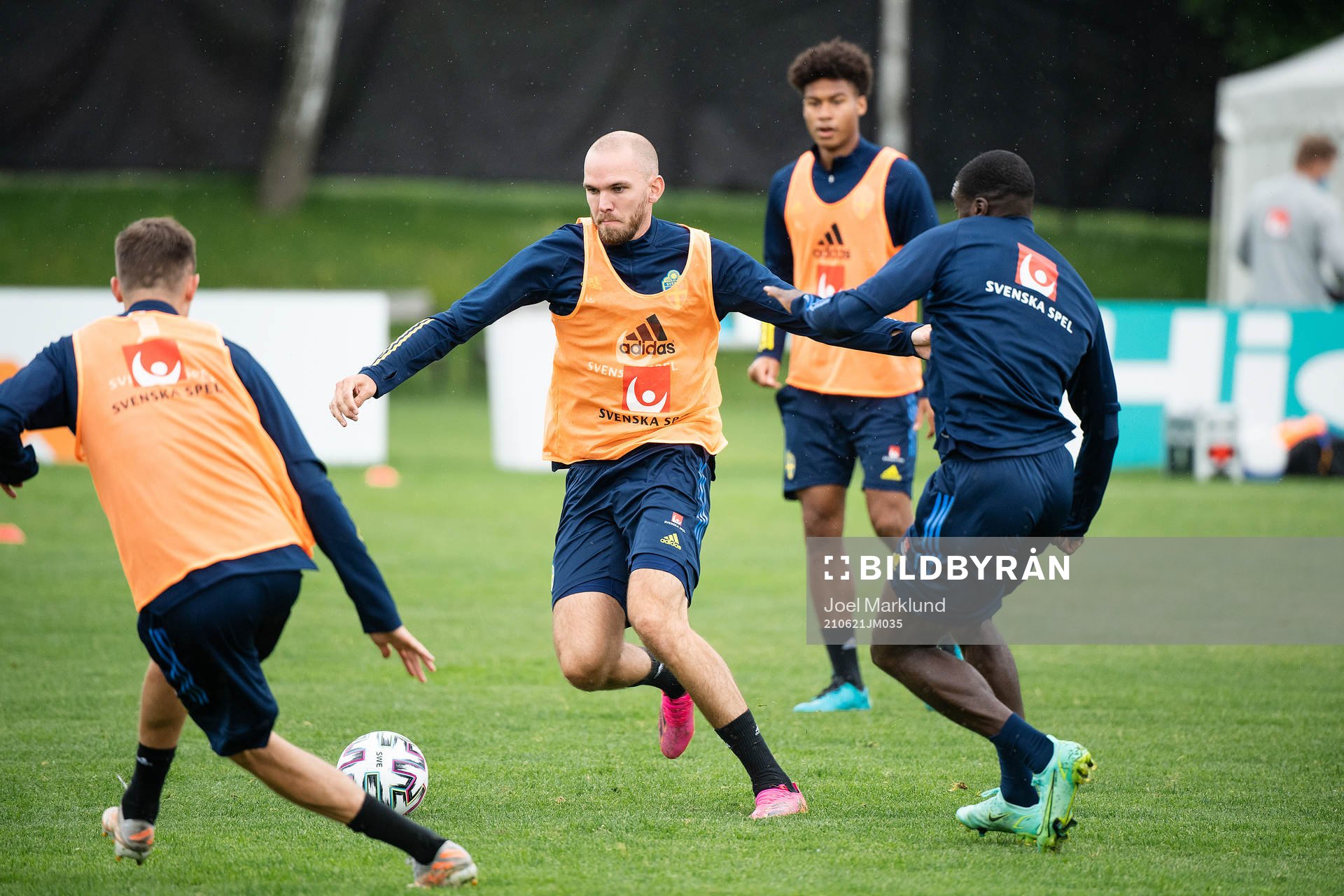 Marcus Danielson of the Swedish national football team at a