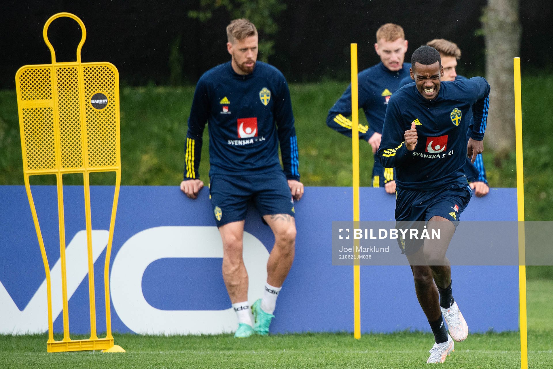 Alexander Isak of the Swedish national football team at a