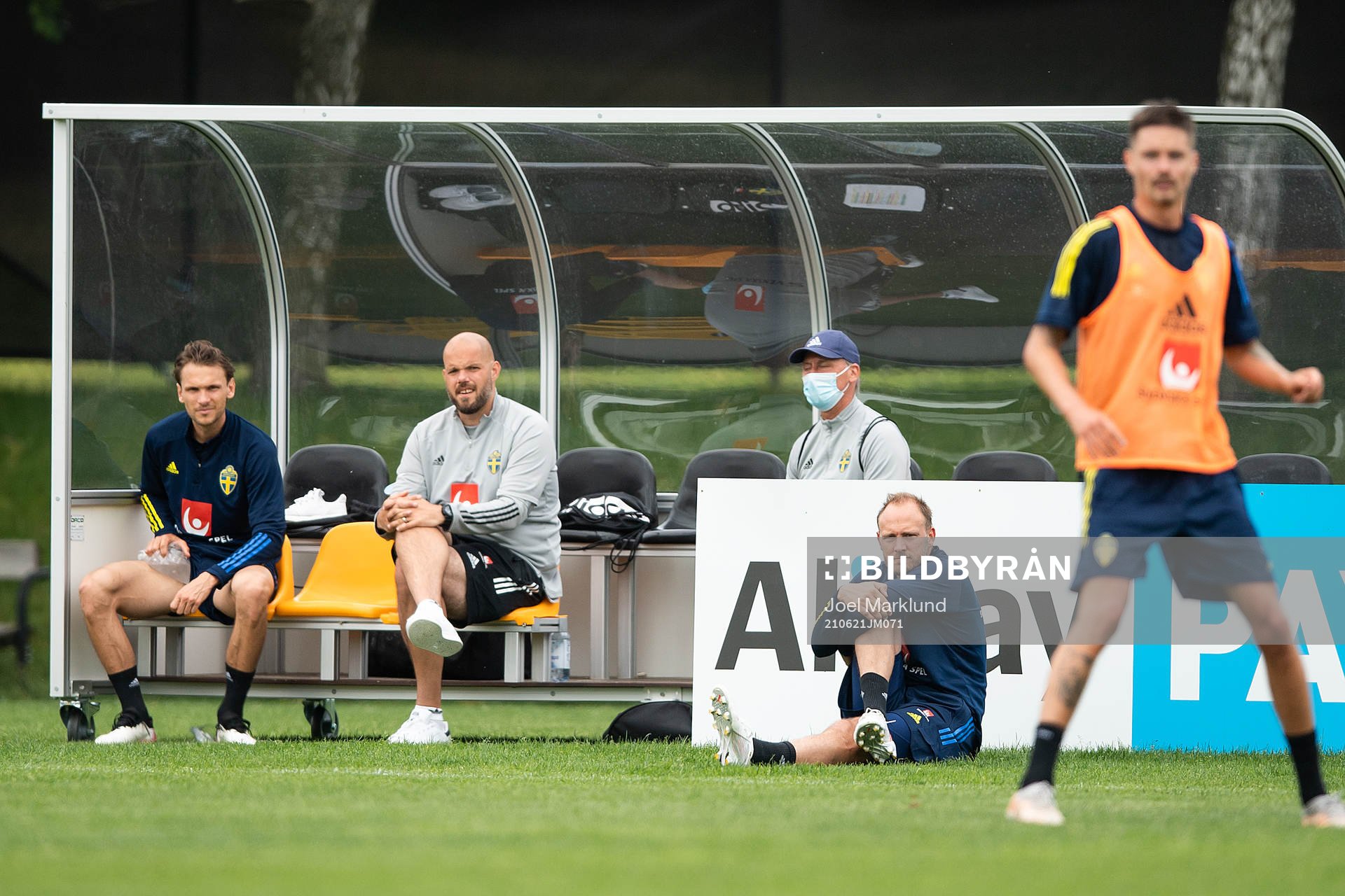 Albin Ekdal and Andreas Granqvist  of the Swedish national