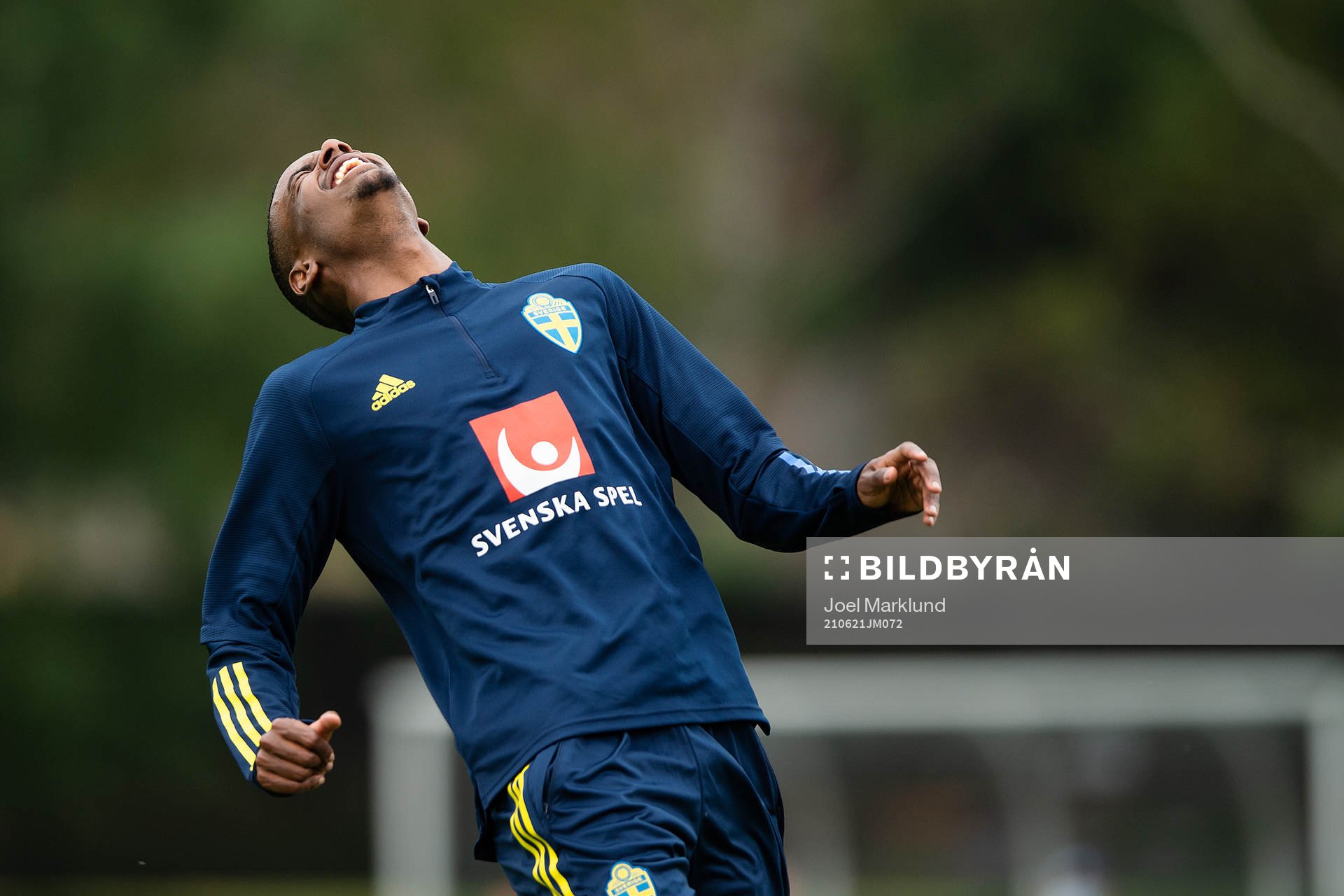 Alexander Isak of the Swedish national football team at a
