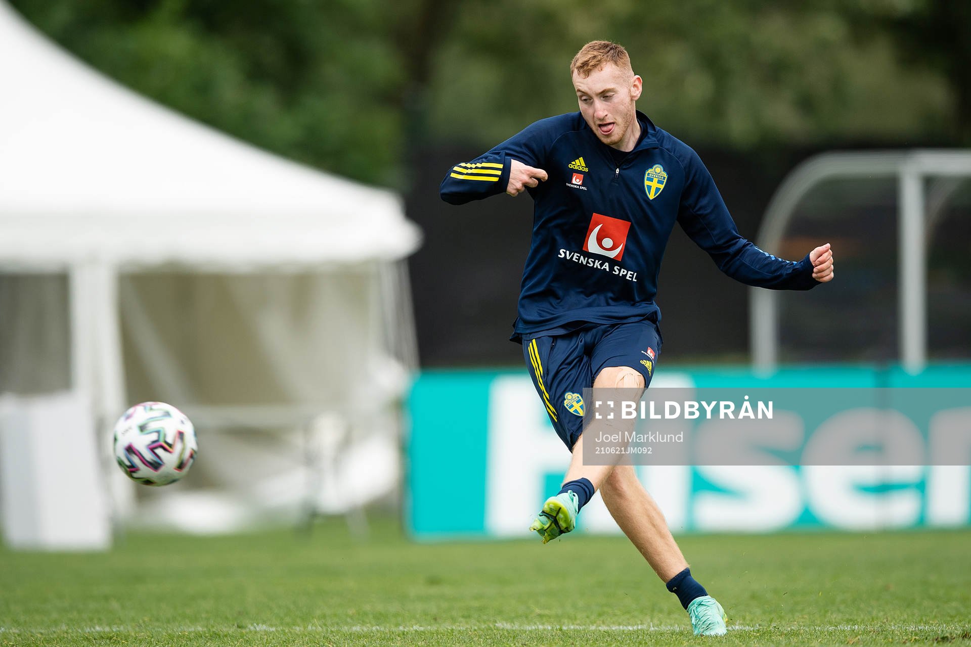 Dejan Kulusevski of the Swedish national football team at a