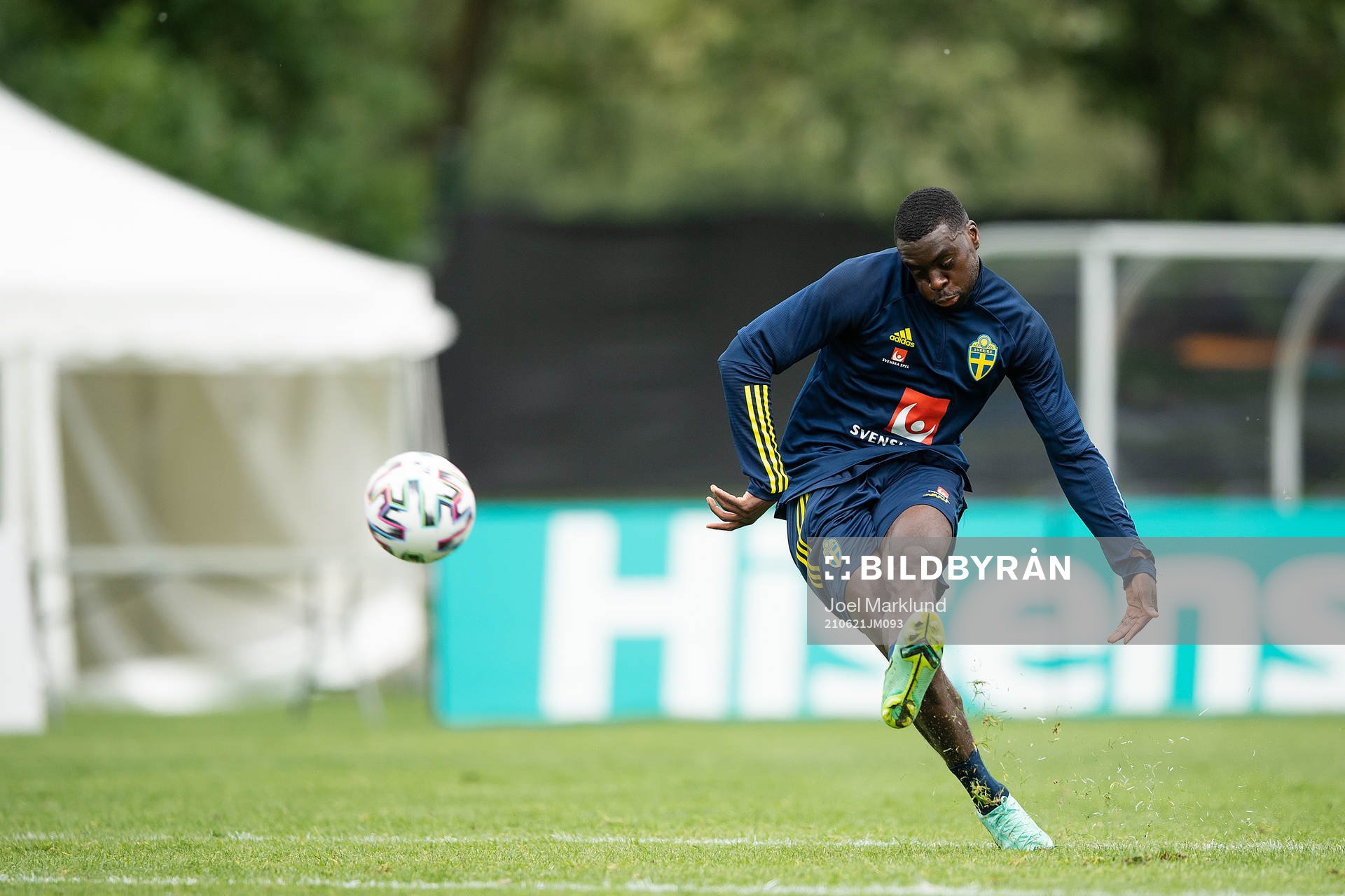 Ken Sema of the Swedish national football team at a