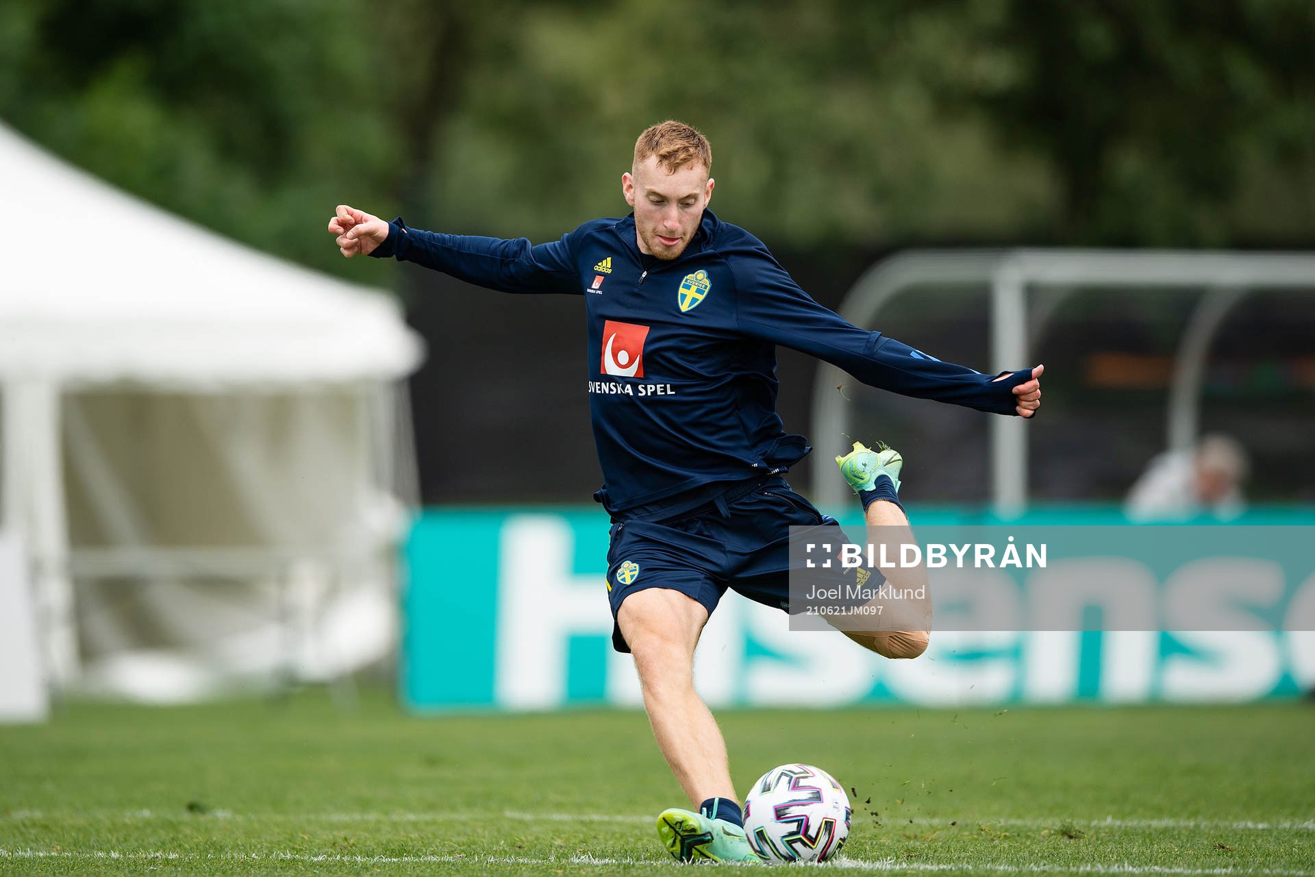 Dejan Kulusevski of the Swedish national football team at a