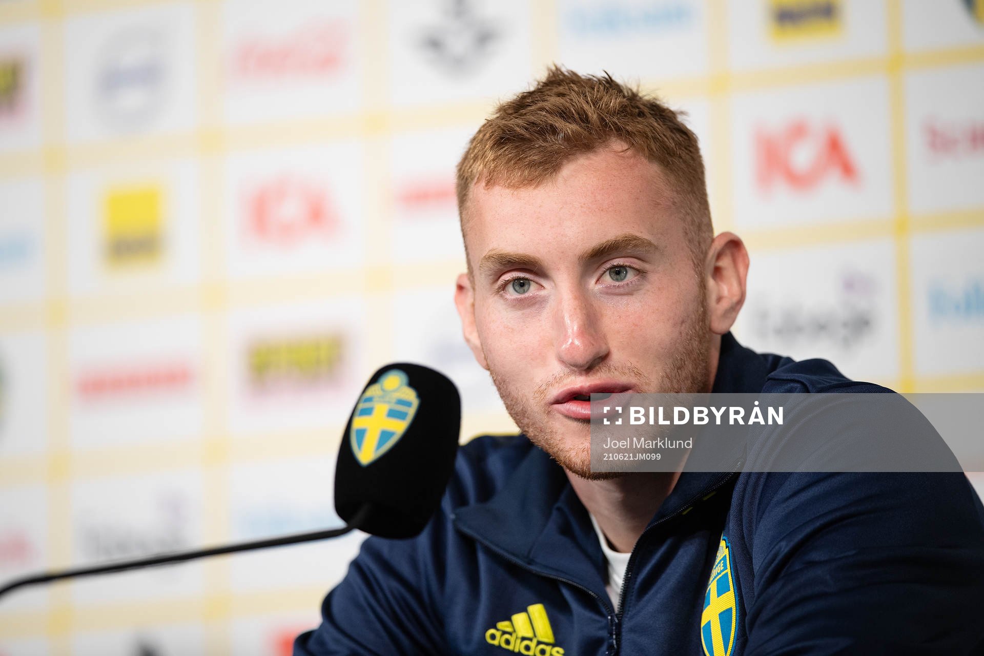 Dejan Kulusevski of the Swedish national football team at a