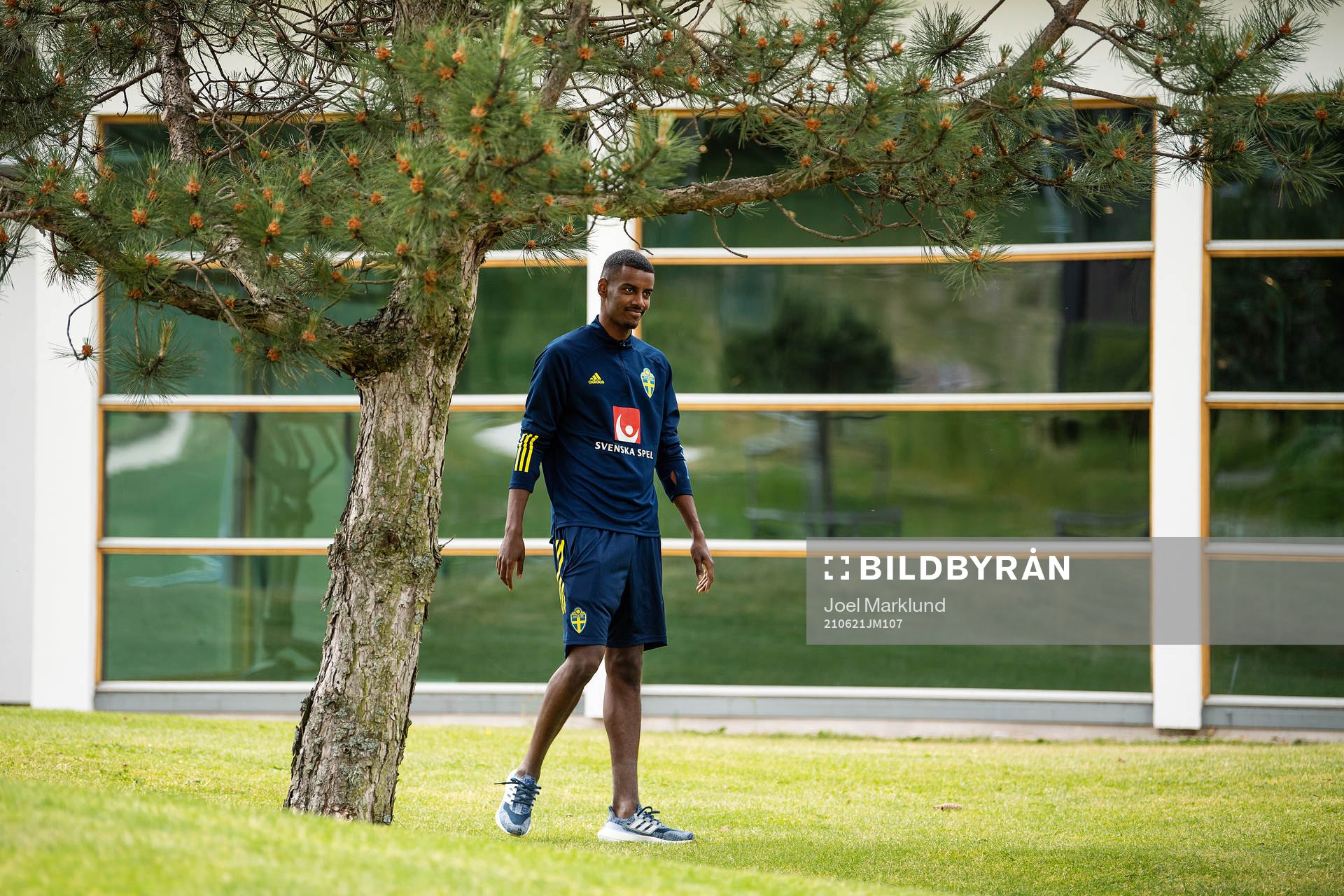 Alexander Isak of the Swedish national football team at a