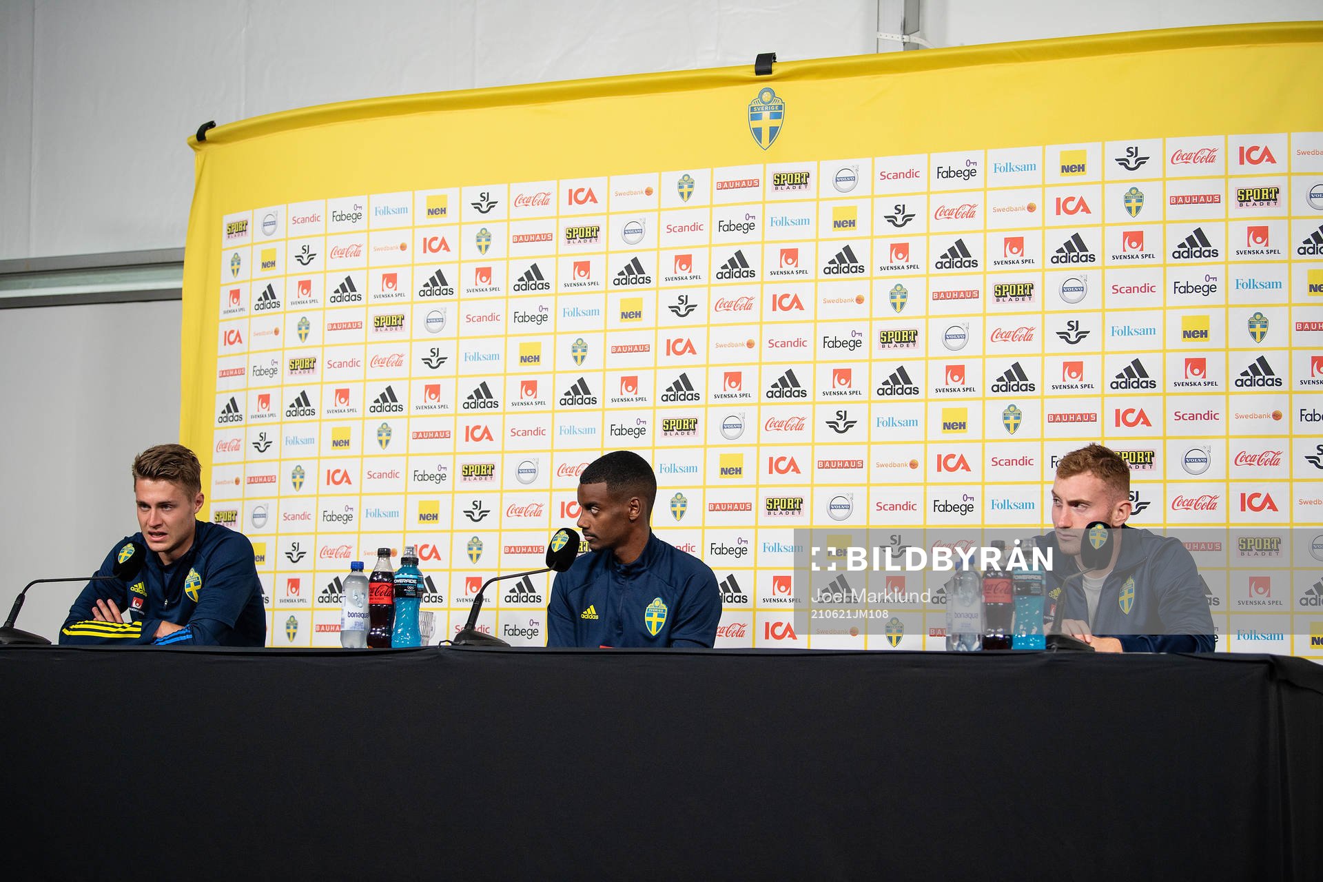 Mattias Svanberg, Alexander Isak and Dejan Kulusevski of