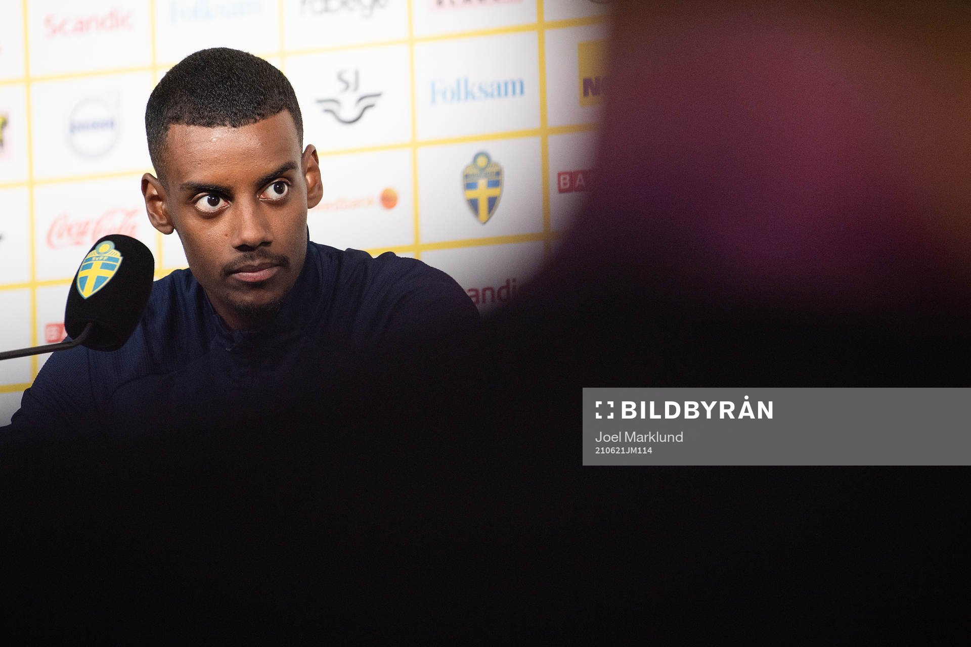 Alexander Isak of the Swedish national football team at a
