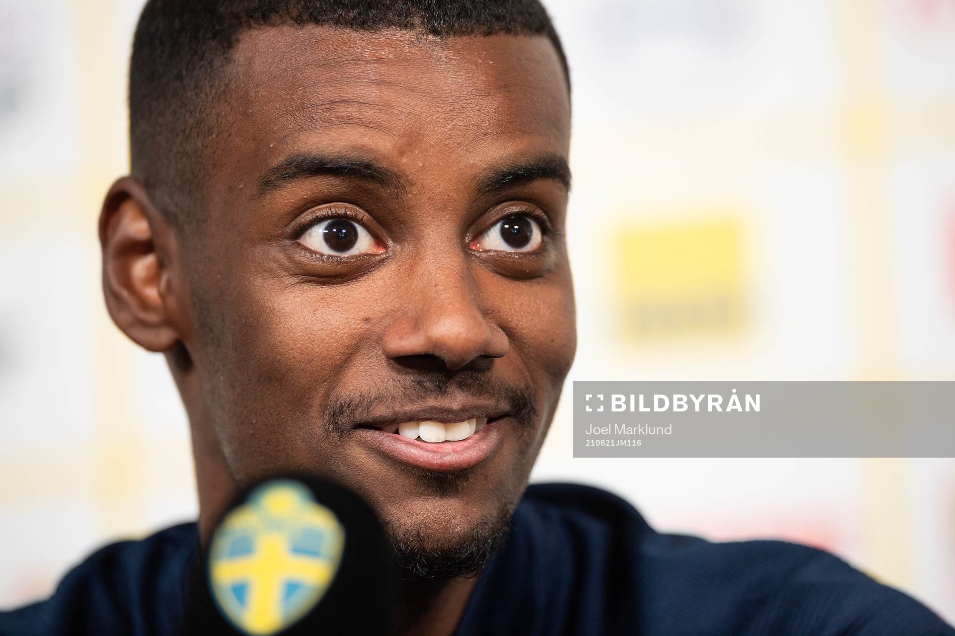Alexander Isak of the Swedish national football team at a