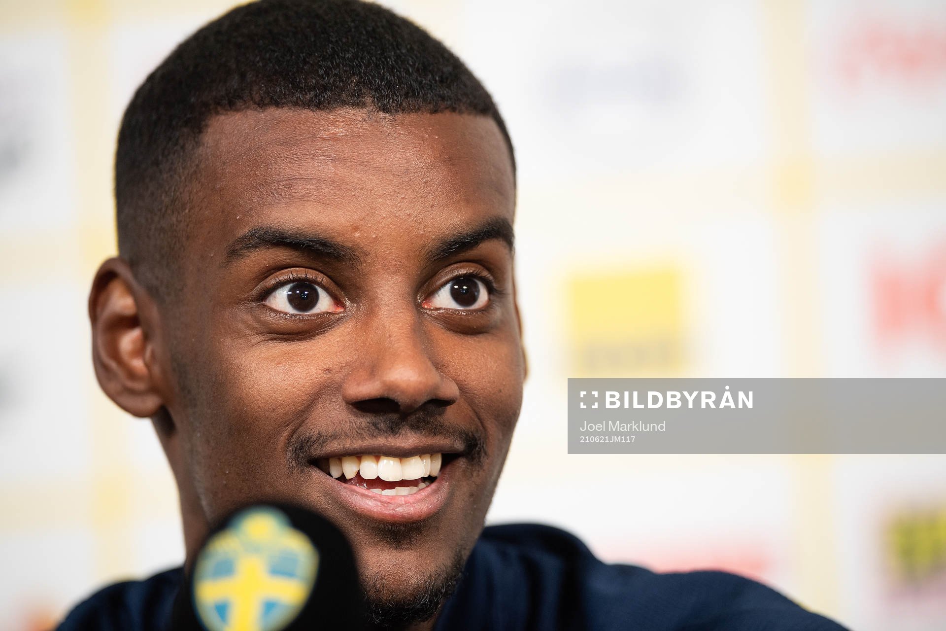 Alexander Isak of the Swedish national football team at a