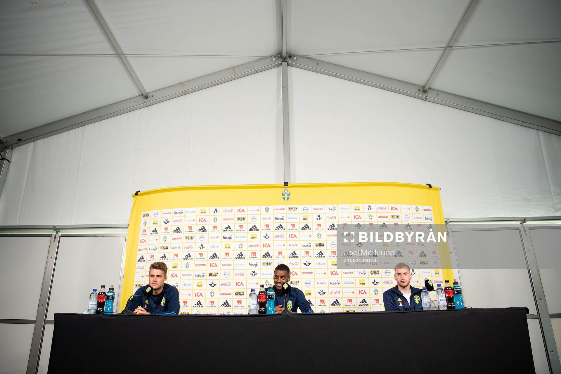 Mattias Svanberg, Alexander Isak and Dejan Kulusevski of