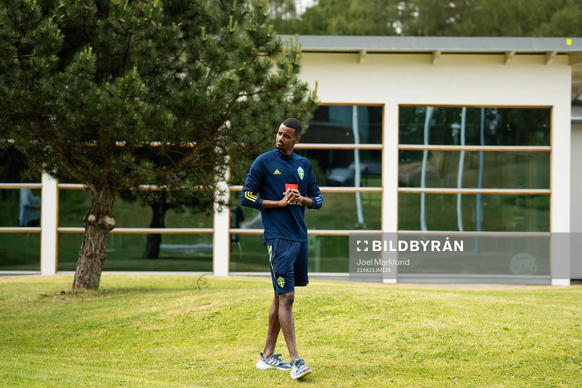 Alexander Isak of the Swedish national football team at a