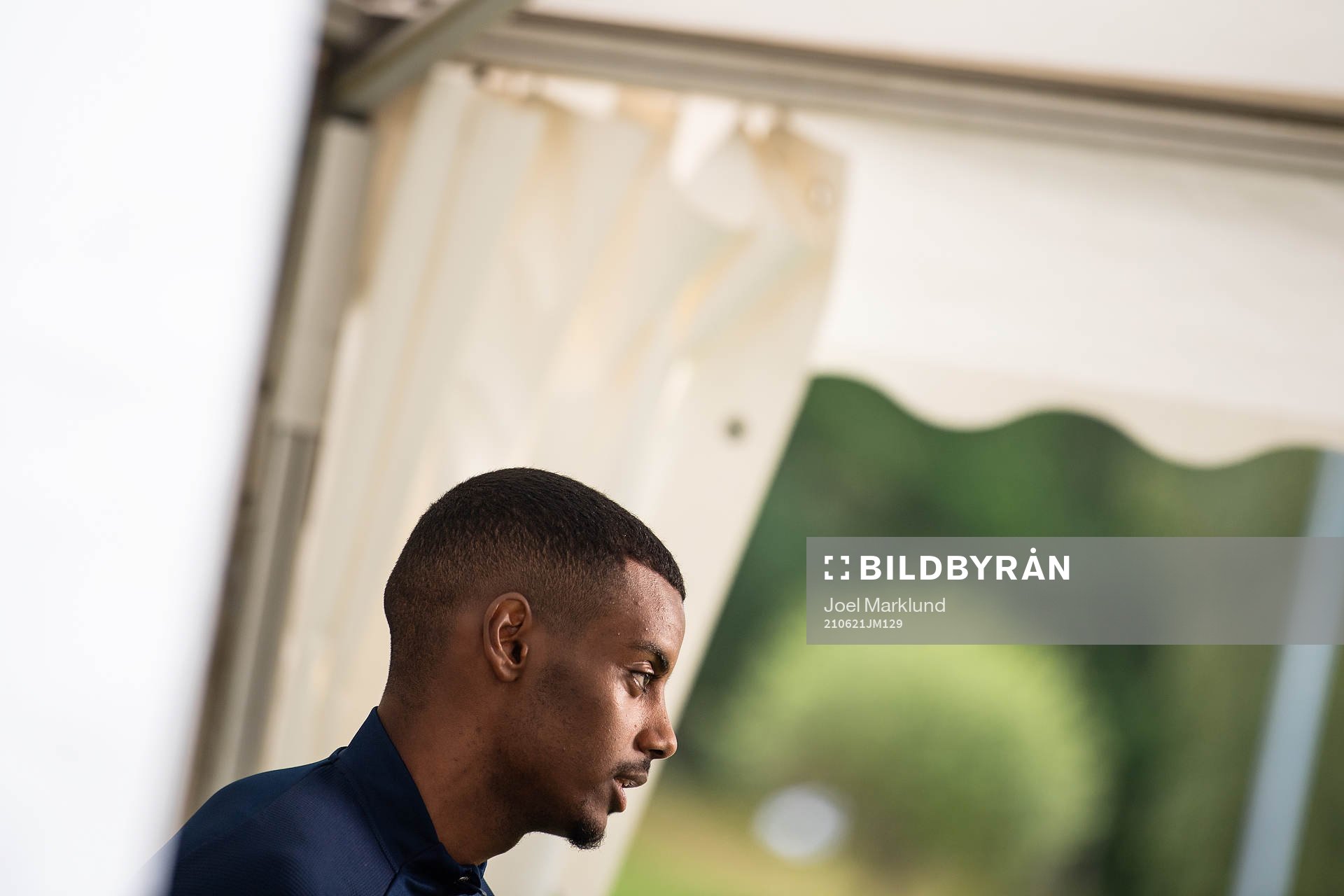 Alexander Isak of the Swedish national football team at a