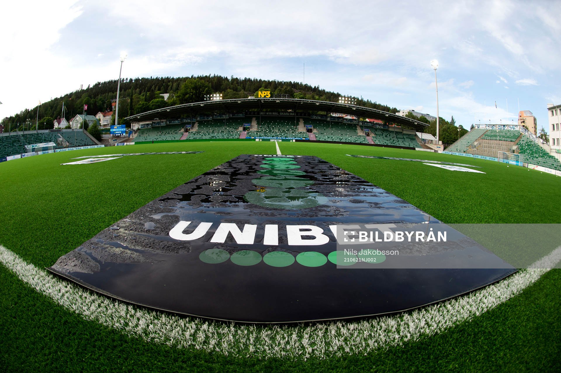 NP3 arena innan fotbollsmatchen i Superettan mellan GIF