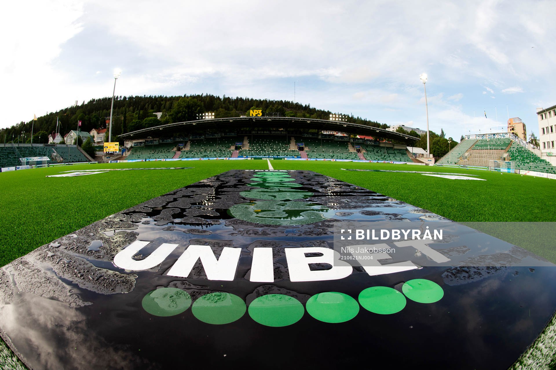 NP3 arena innan fotbollsmatchen i Superettan mellan GIF