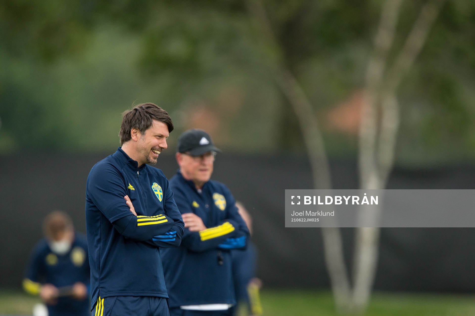 Sports psychologist Daniel Ekvall of the Swedish national football team at a training session during the UEFA Euro 2020 Football Championship on June 22, 2021 in Gothenburg.